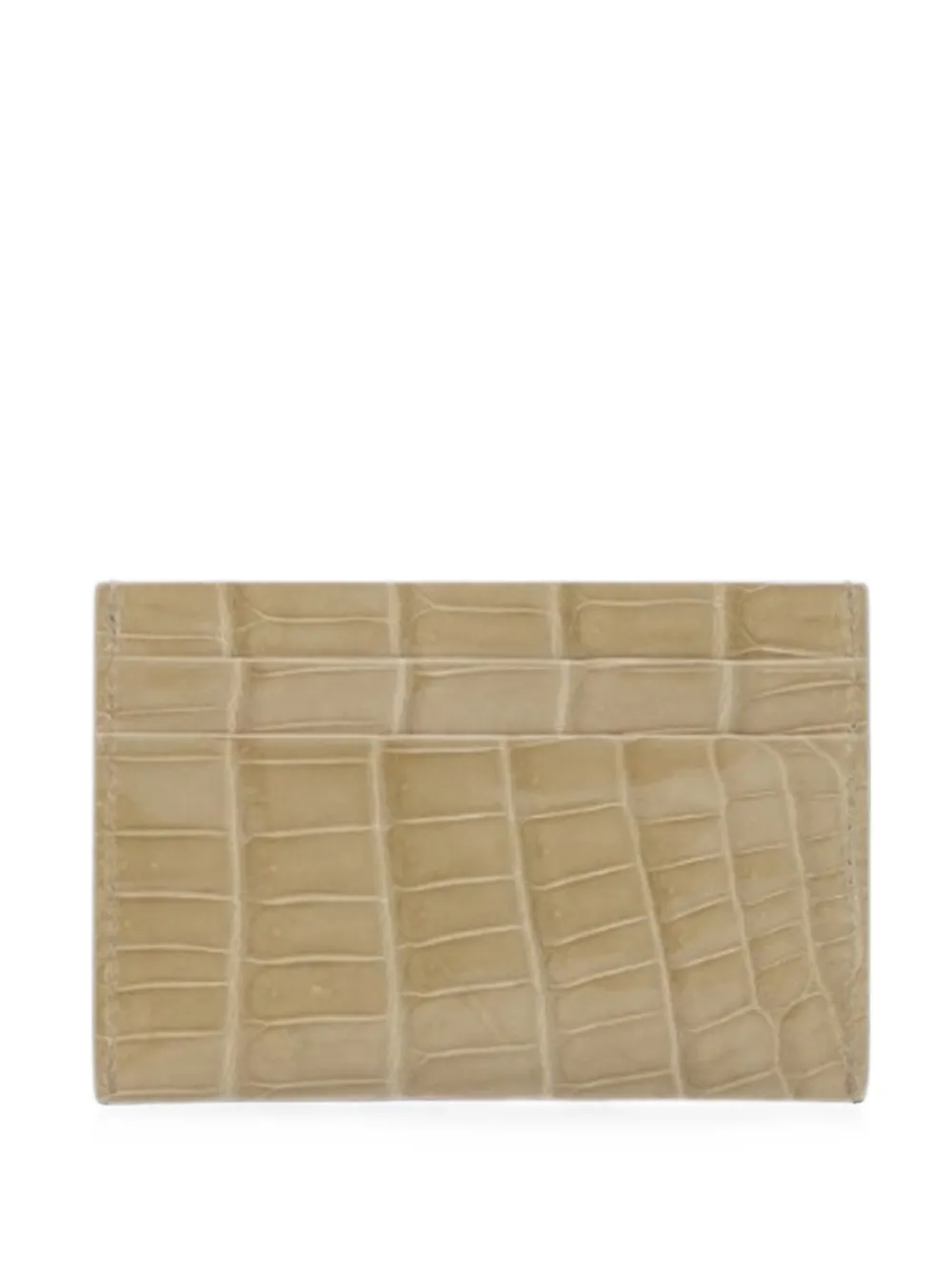 KWANPEN crocodile-effect leather cardholder - Toni neutri