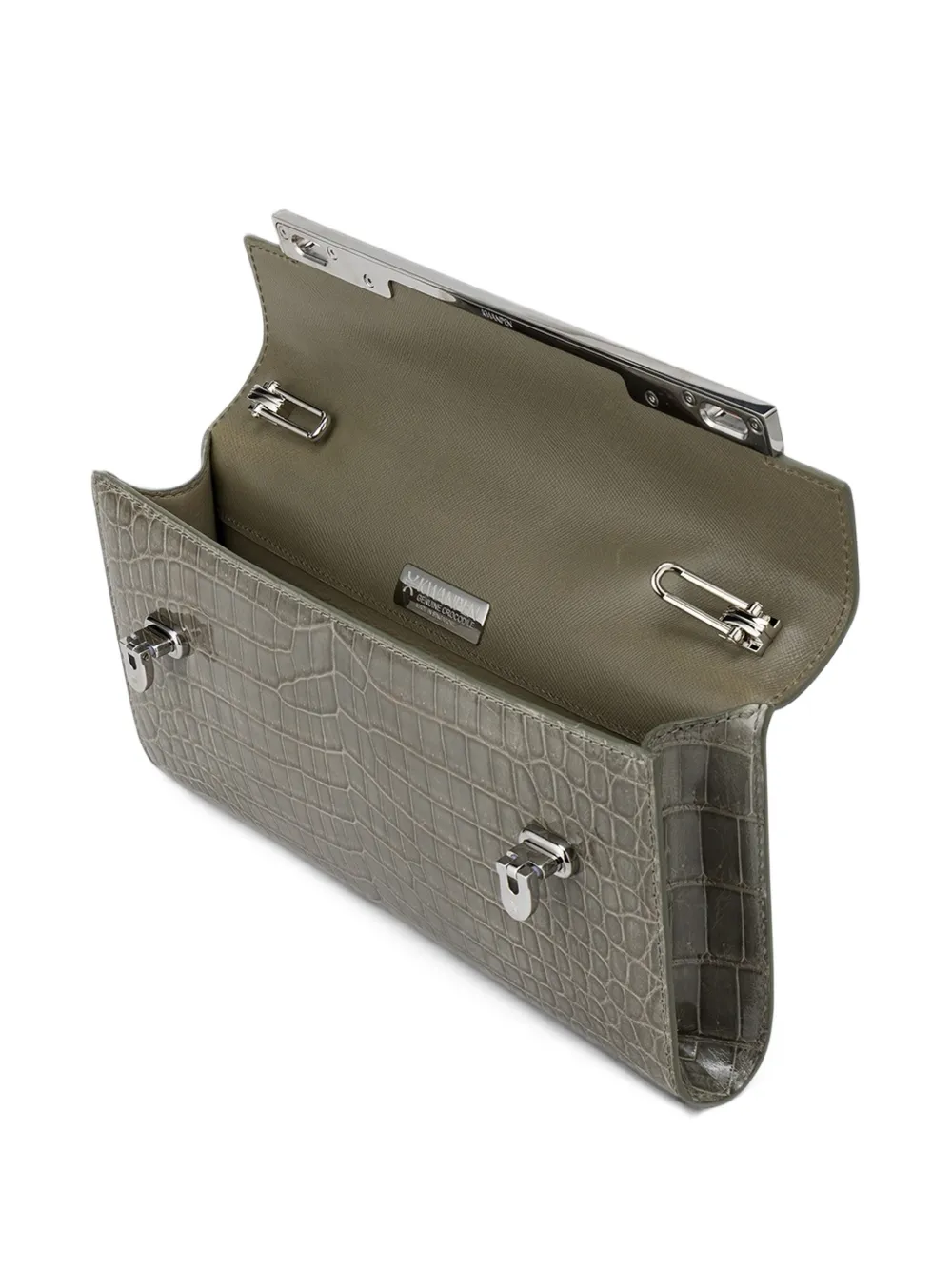 KWANPEN crocodile-effect leather tote bag Grijs