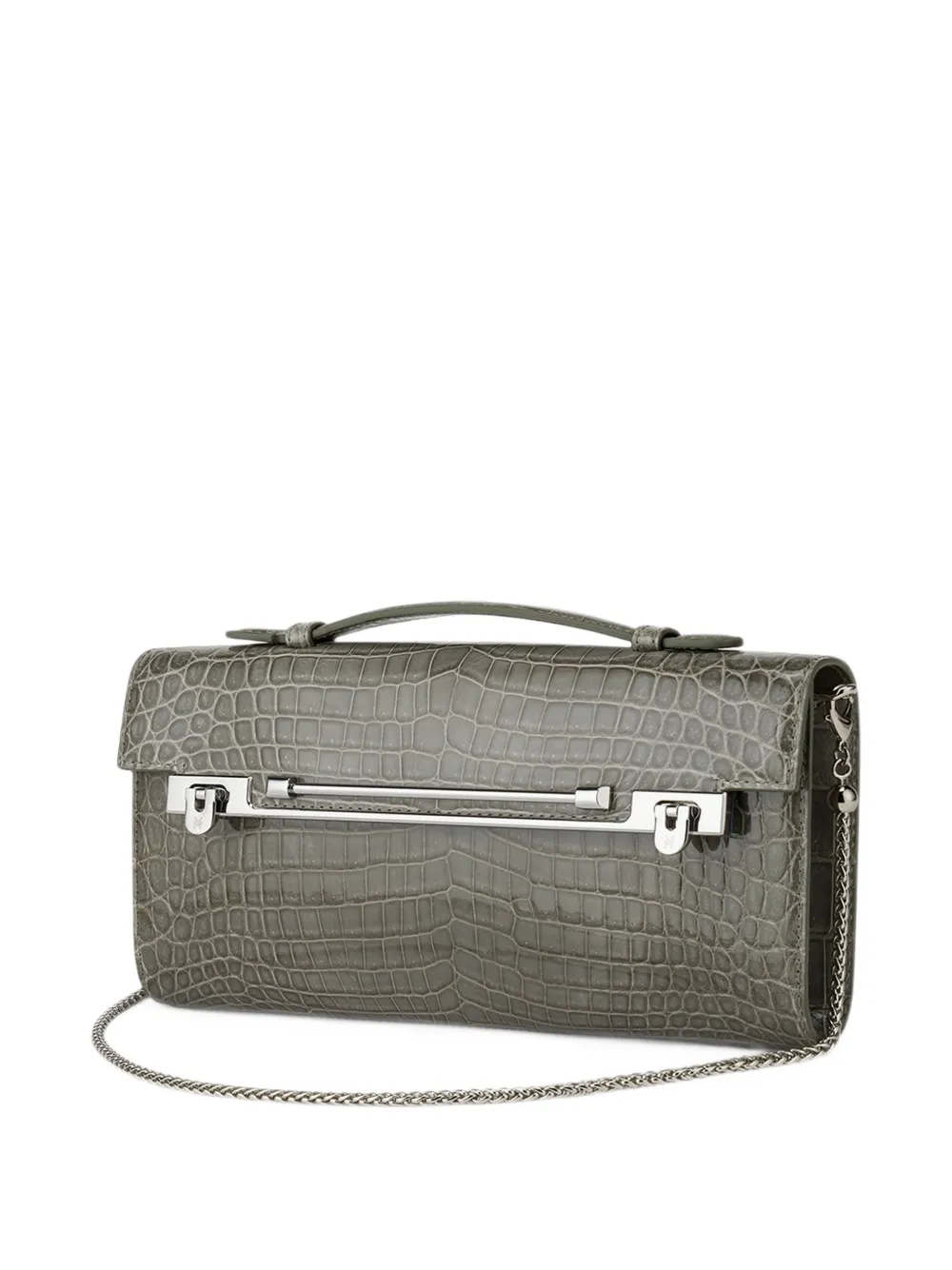 KWANPEN crocodile-effect leather tote bag Grijs