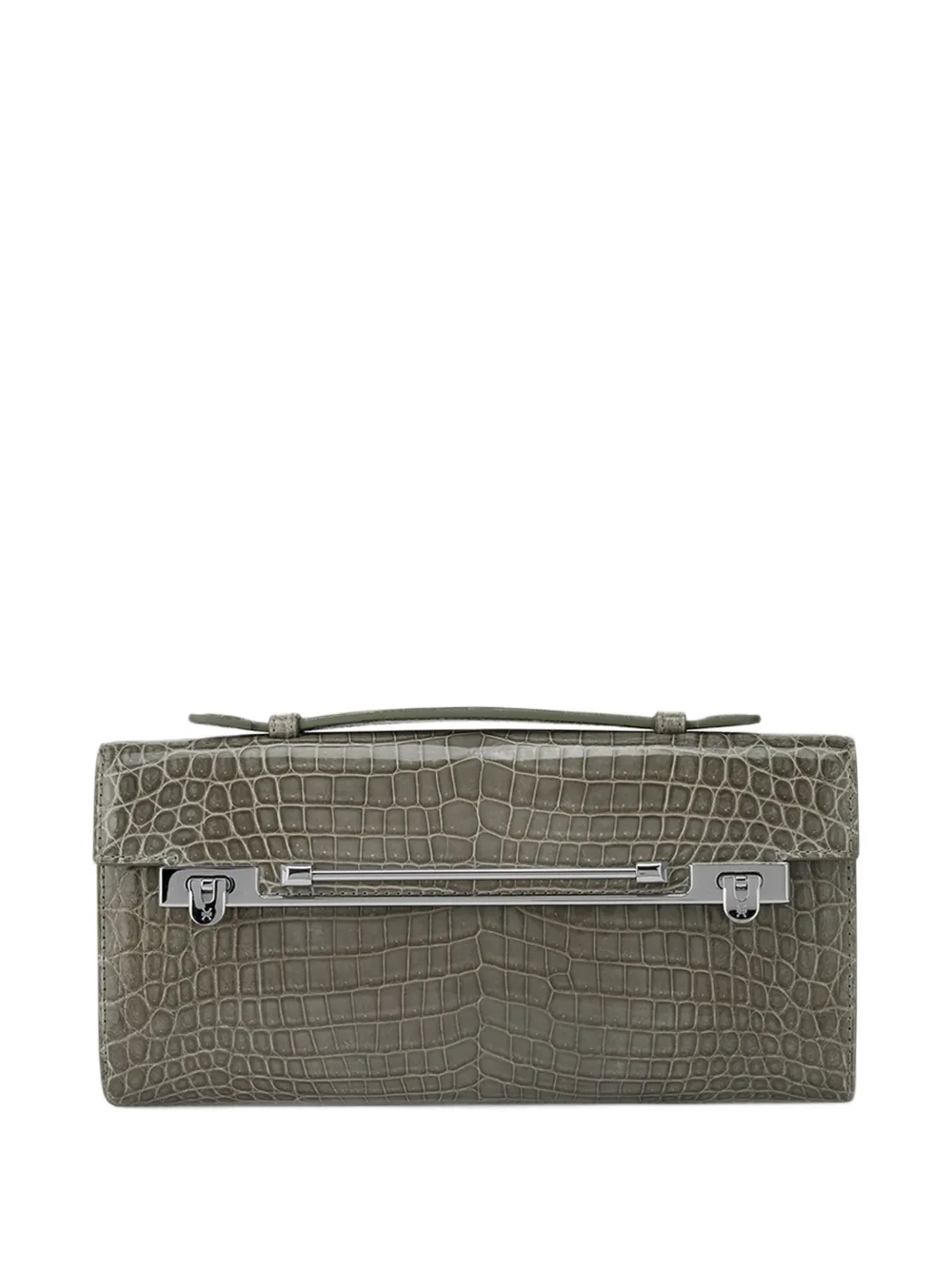 KWANPEN crocodile-effect leather tote bag Grijs