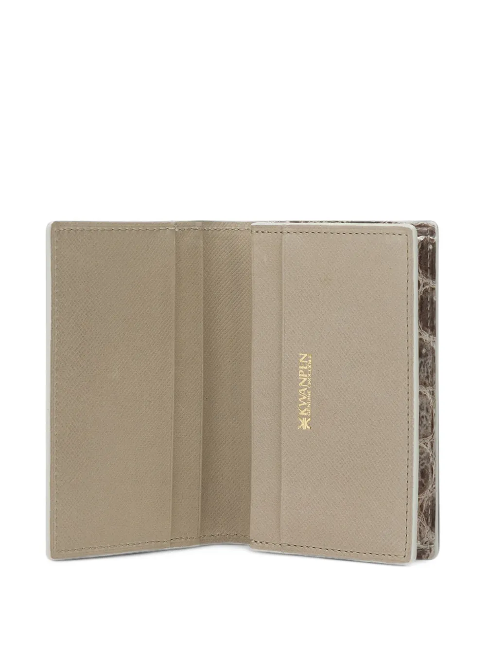 KWANPEN crocodile-effect bi-fold wallet Wit