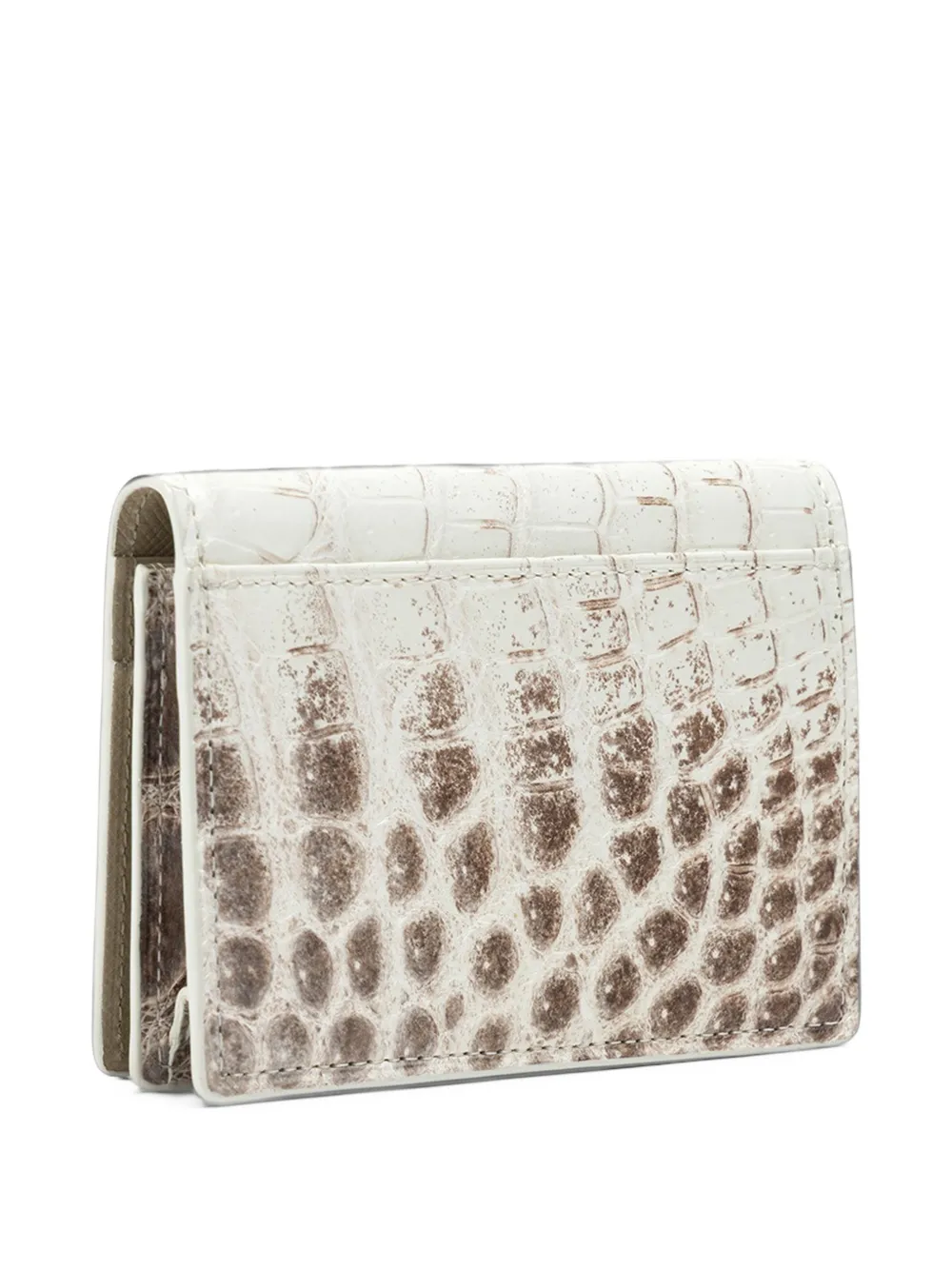 KWANPEN crocodile-effect bi-fold wallet Wit