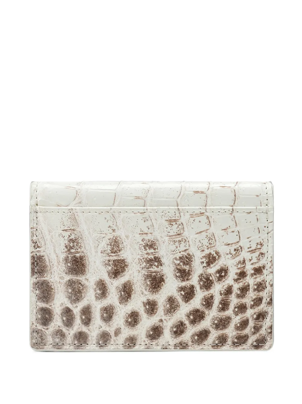 KWANPEN crocodile-effect bi-fold wallet Wit