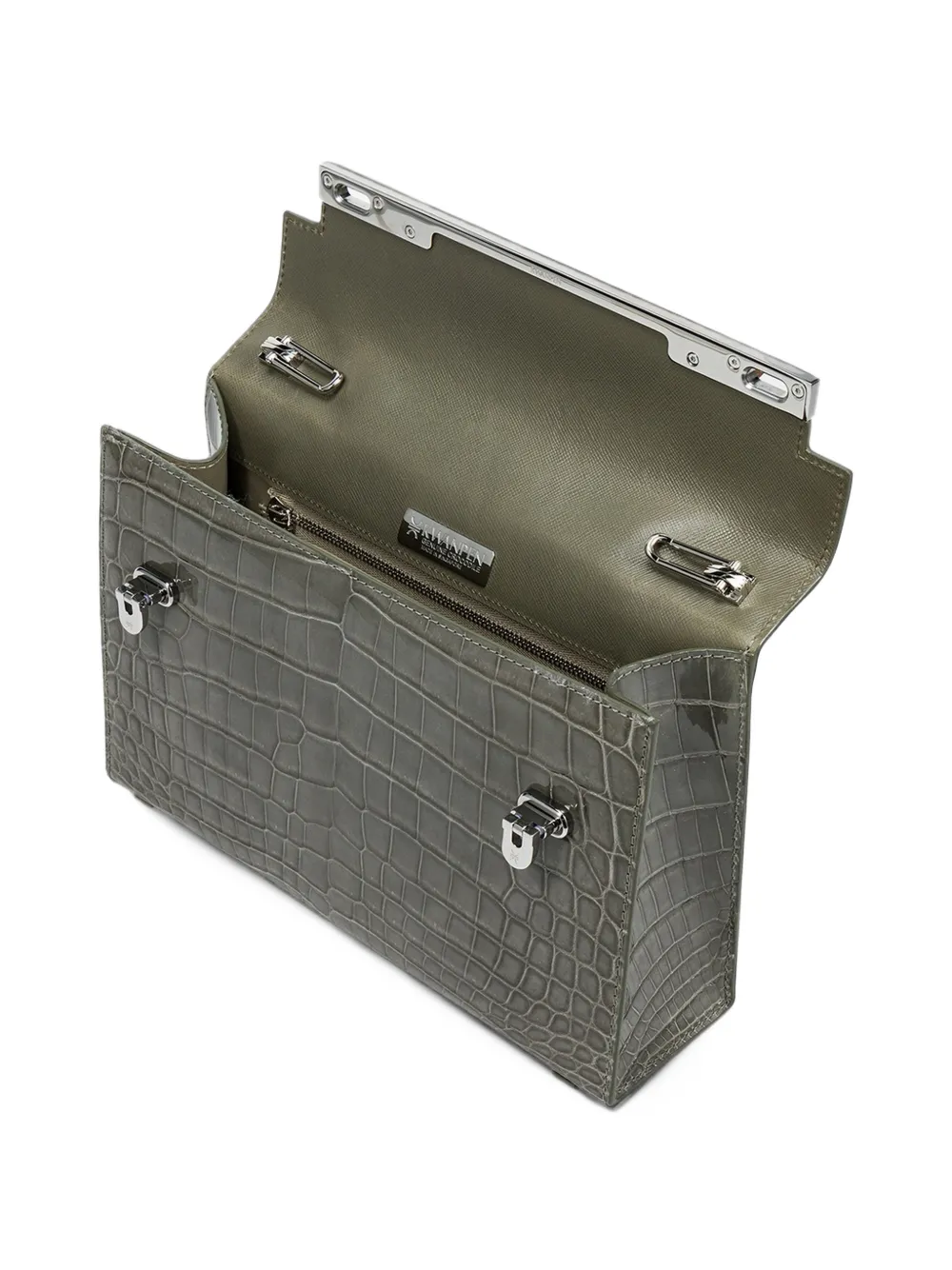 KWANPEN crocodile-effect tote bag Grijs