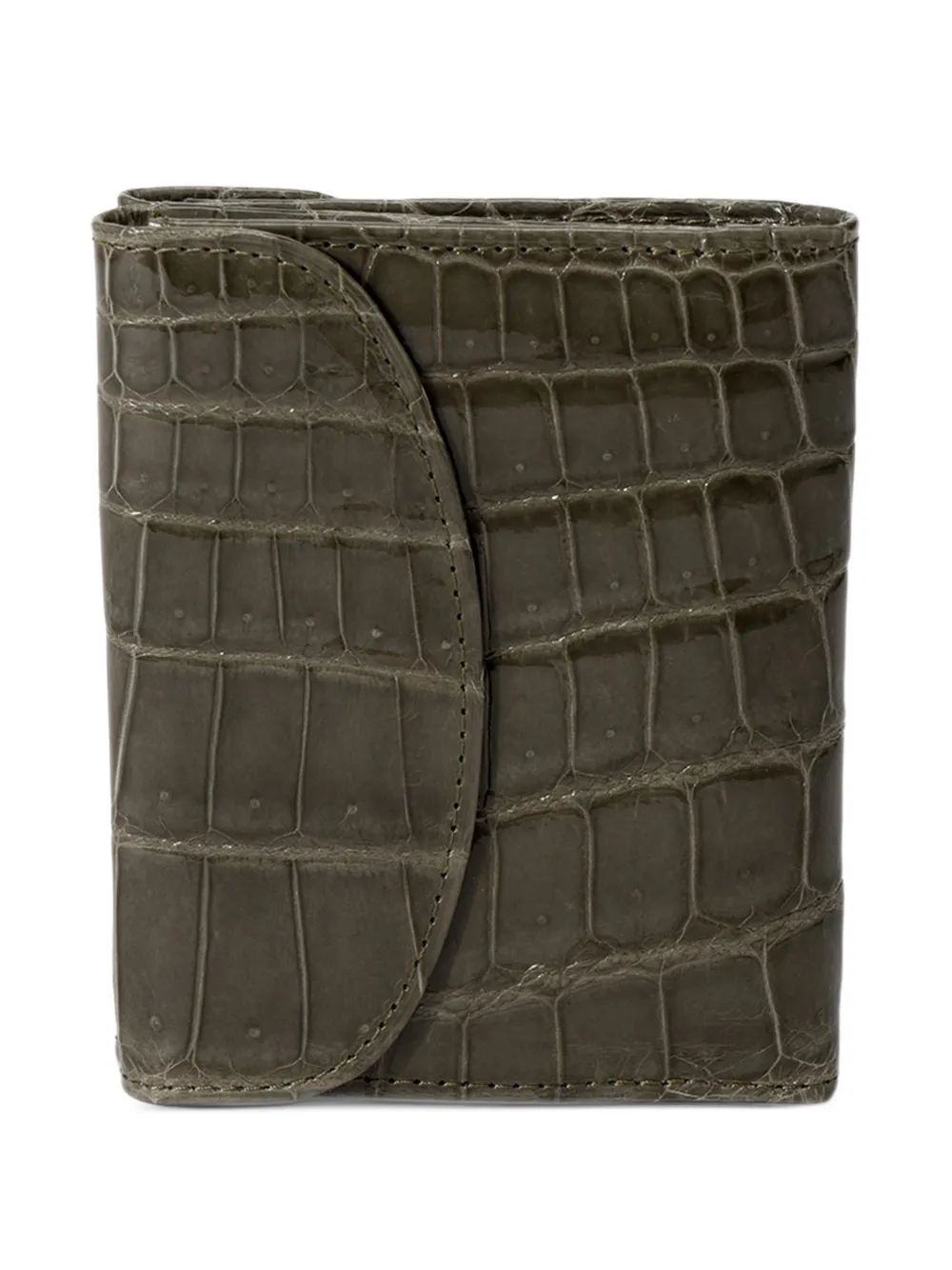 KWANPEN crocodile-effect wallet - Grigio