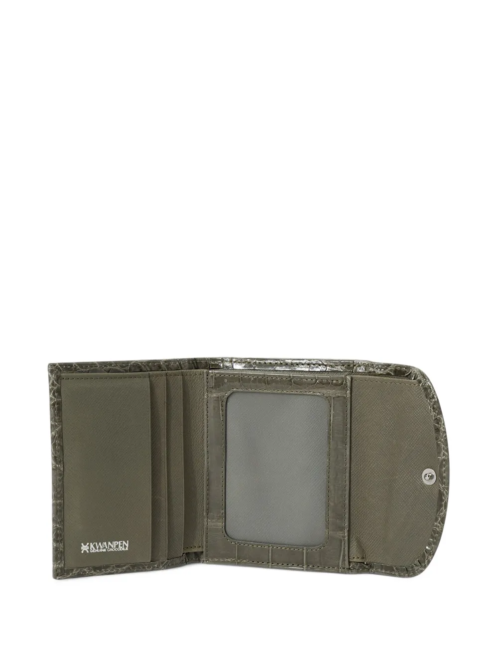KWANPEN crocodile-effect wallet Grijs