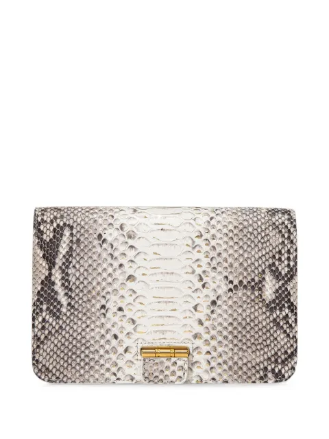 KWANPEN snakeskin-effect chain-link cross body bag 