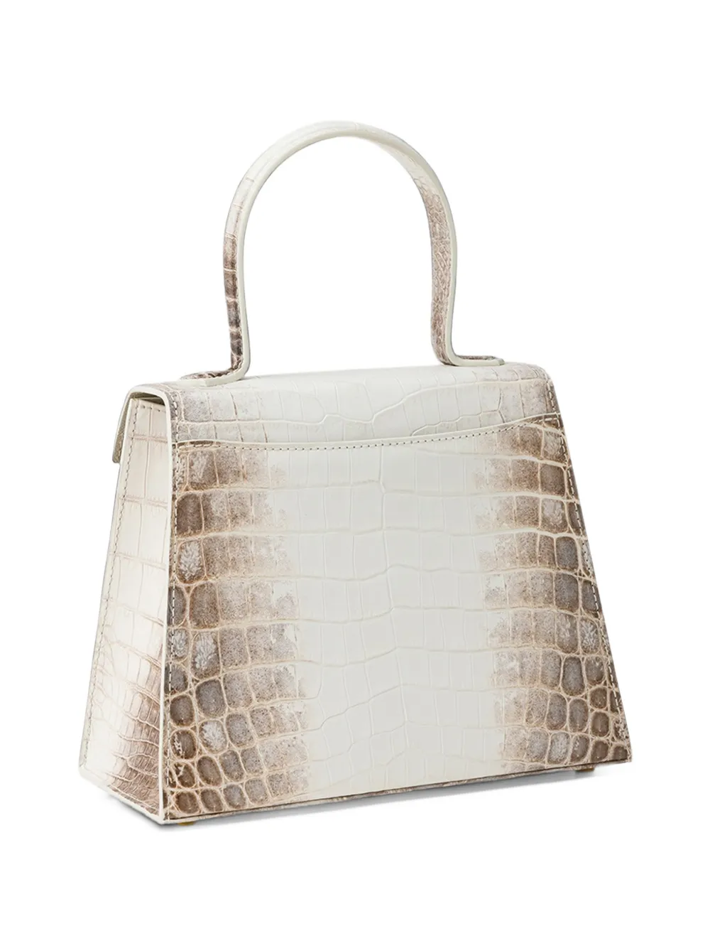 KWANPEN matte crocodile-effect tote bag Wit