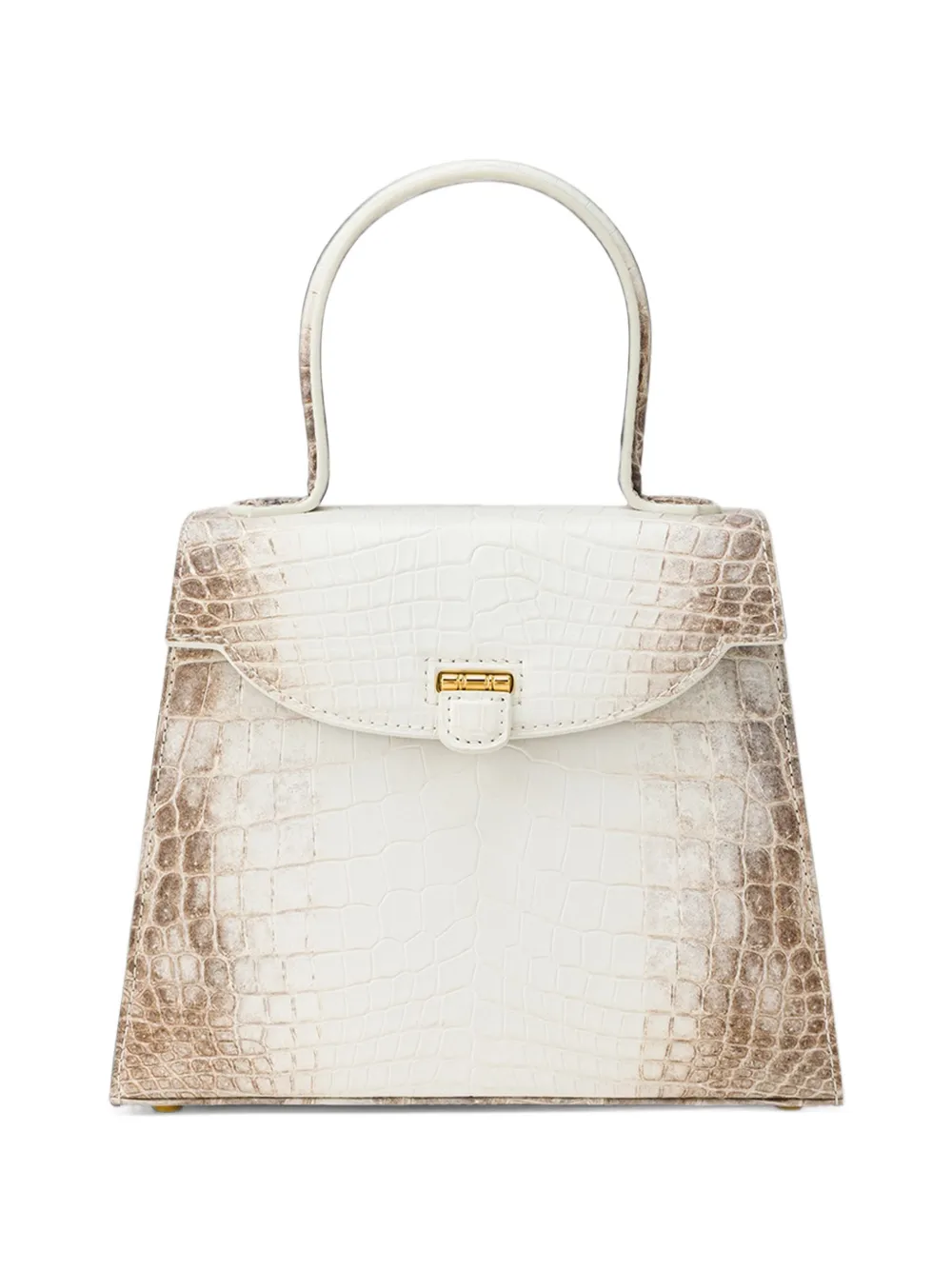 KWANPEN matte crocodile-effect tote bag Wit