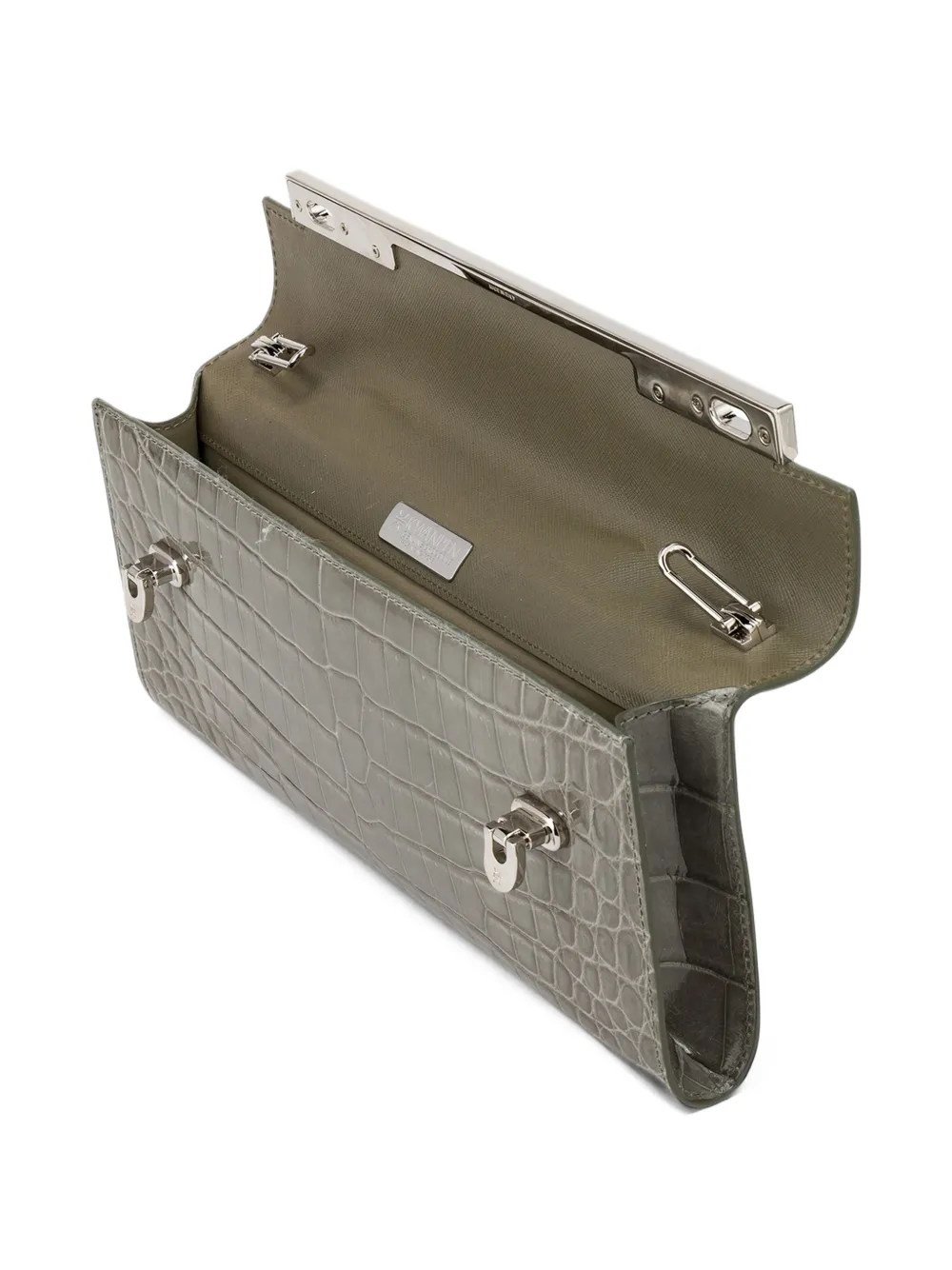 KWANPEN crocodile-effect leather tote bag Grijs