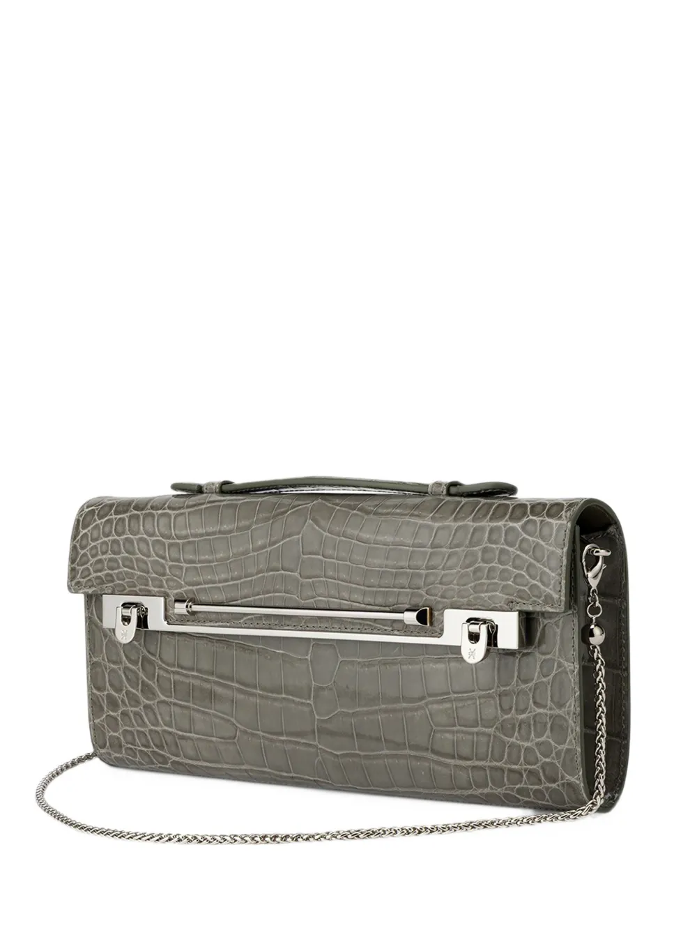 KWANPEN crocodile-effect leather tote bag Grijs
