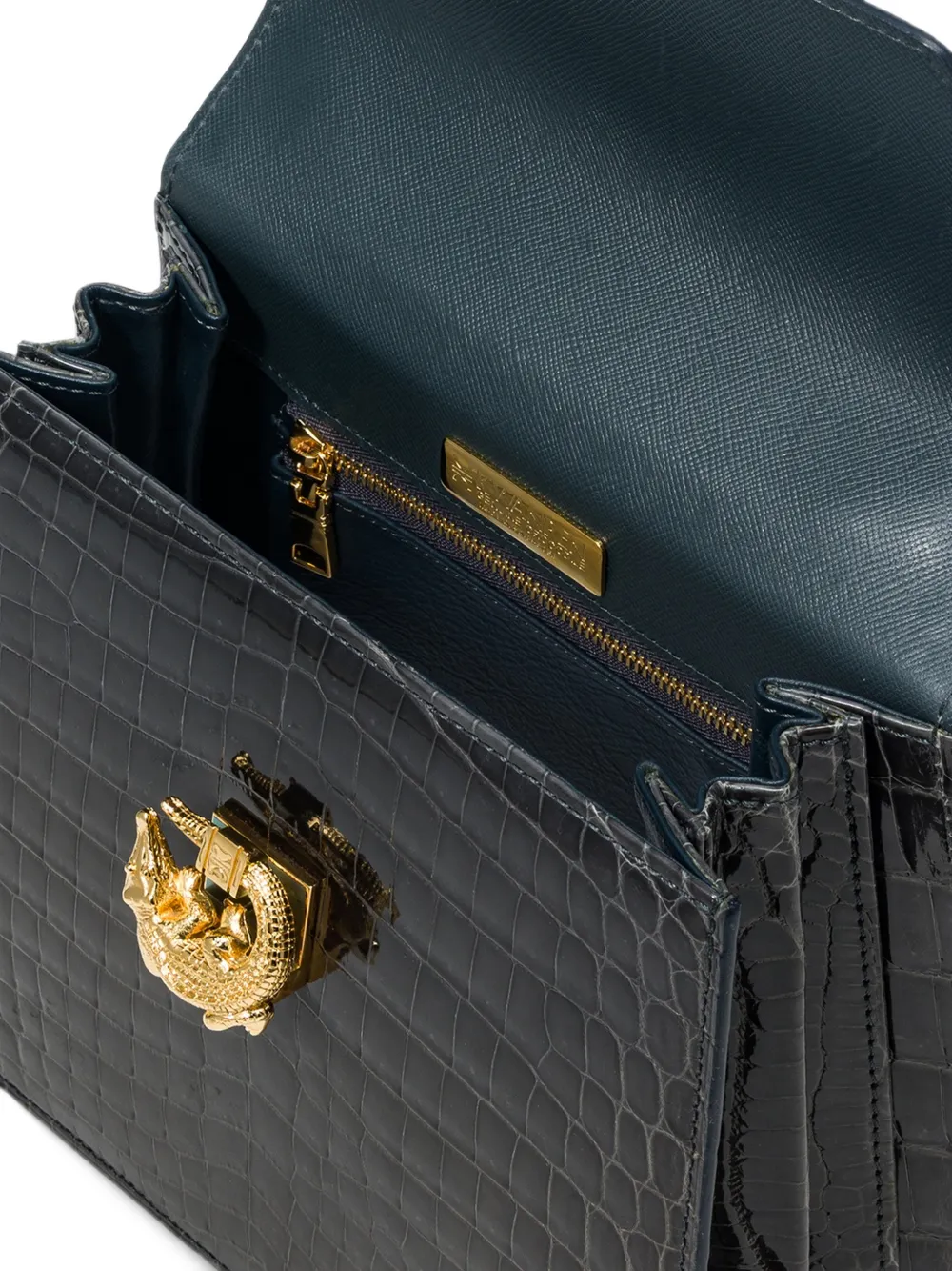 KWANPEN crocodile-effect tote bag Zwart