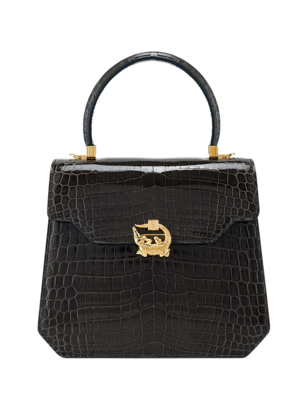 KWANPEN crocodile-effect tote bag Zwart