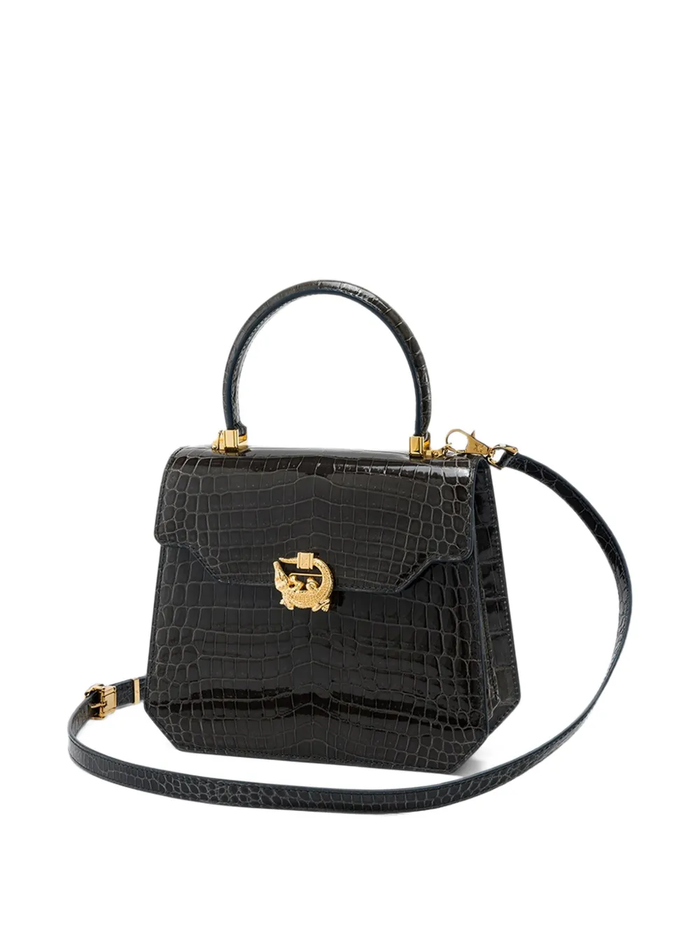 KWANPEN crocodile-effect tote bag Zwart