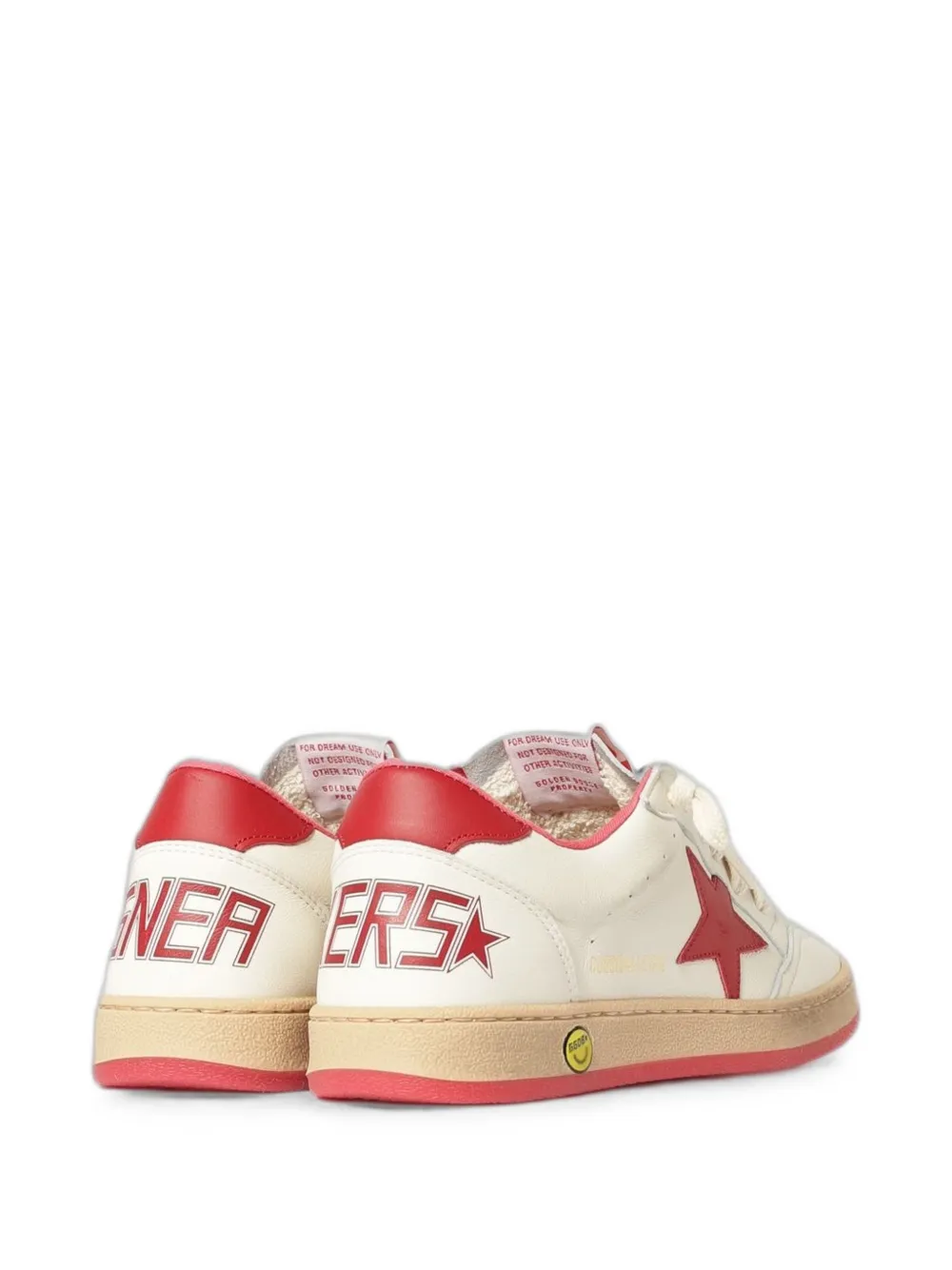 Golden Goose Kids Ball Star leather sneakers Beige