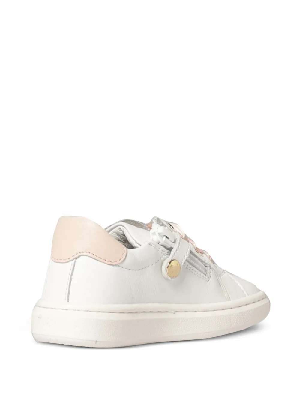 Elisabetta Franchi Kids logo-embellished leather sneakers Wit