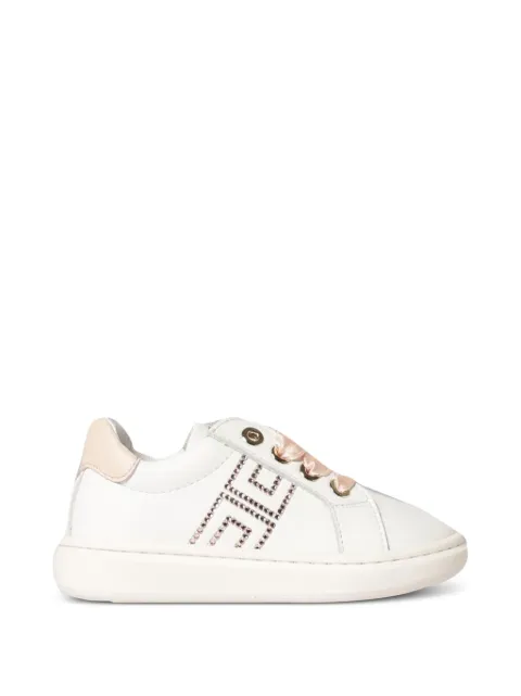 Elisabetta Franchi Kids logo-embellished leather sneakers