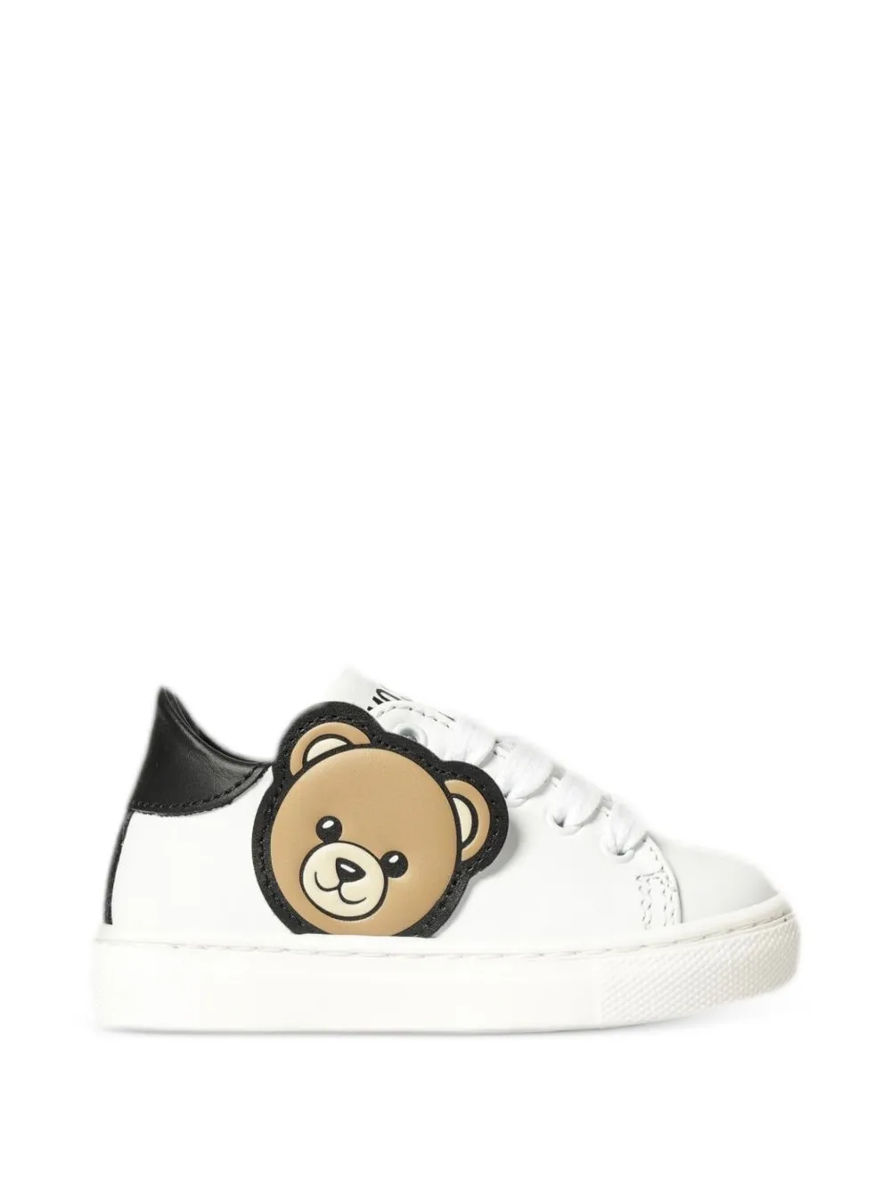 Moschino Kids Teddy patch sneakers - Bianco