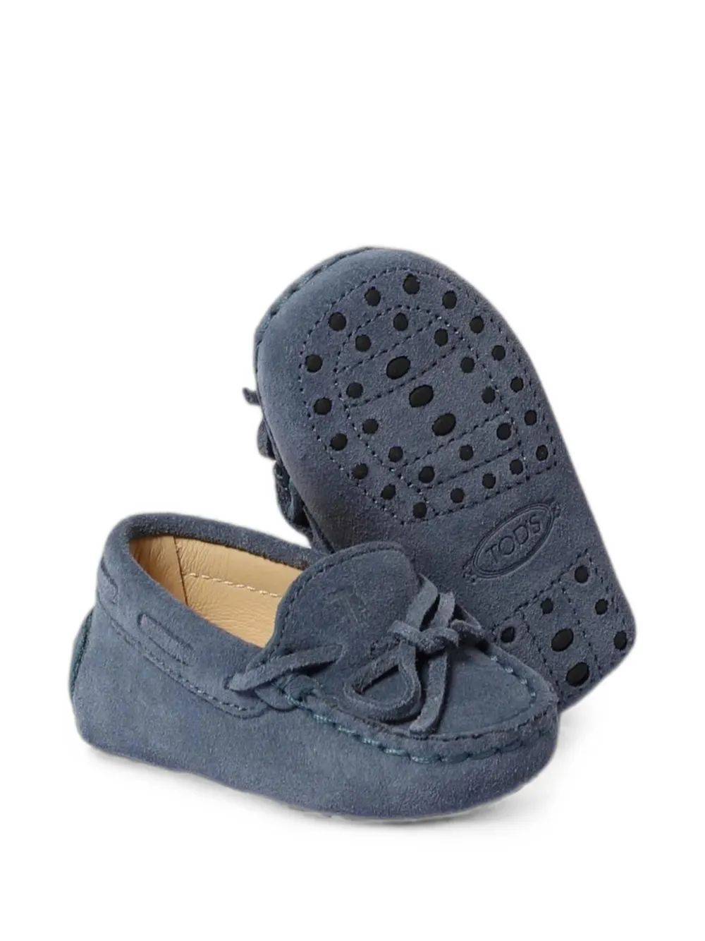 Tod's Kids Gommino suede loafers Blauw