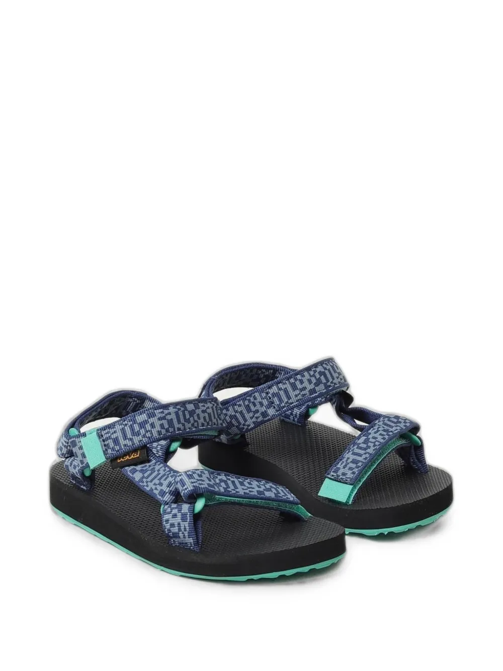 Teva geometric-print touch-strap sandals Blauw