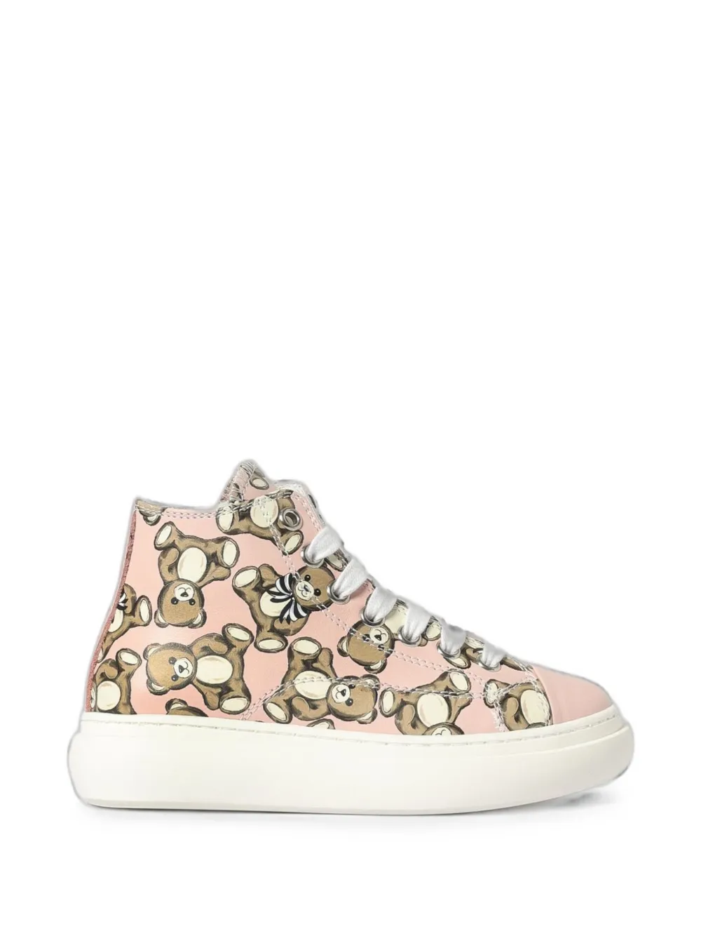 Moschino Kids Teddy Bear-print sneakers - Rosa