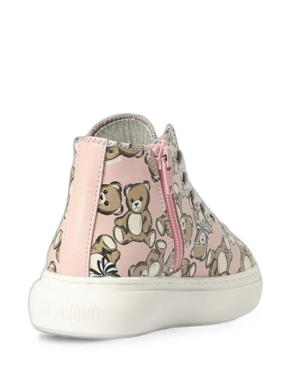 Moschino Kids Teddy Bear-print sneakers Roze