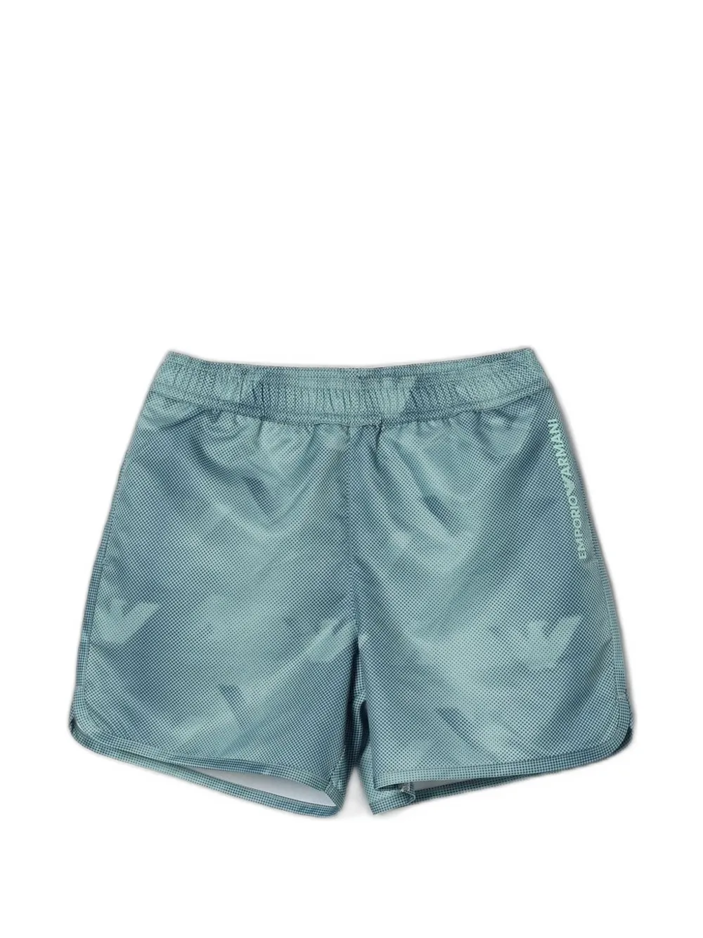 Emporio Armani Kids logo-print swim shorts - Blu