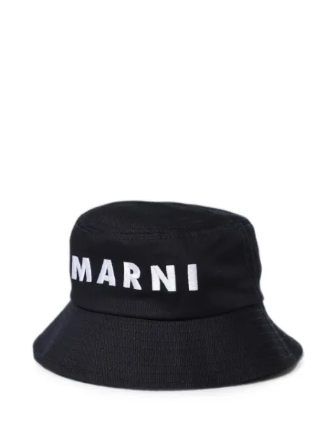 Marni Kids logo-embroidered bucket hat