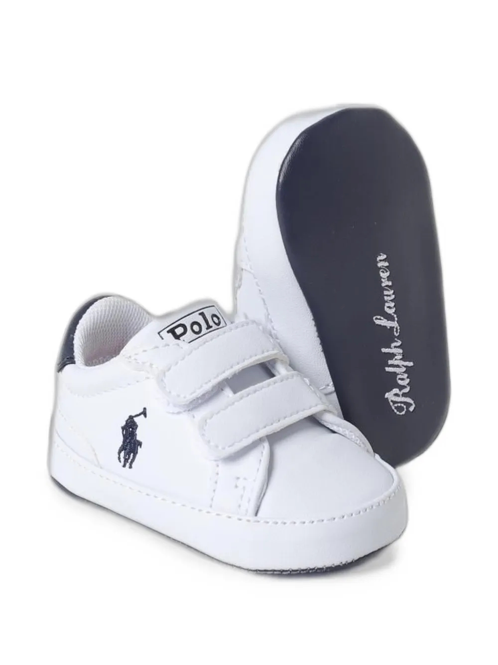 POLO RALPH LAUREN KIDS touch-strap sneakers Wit