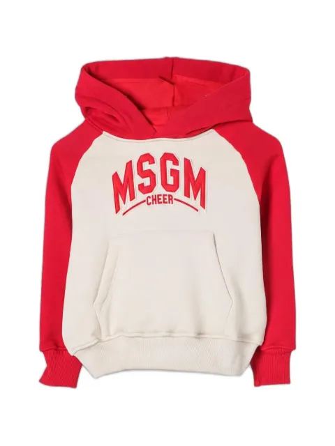 MSGM Kids logo-patch raglan-sleeve hoodie