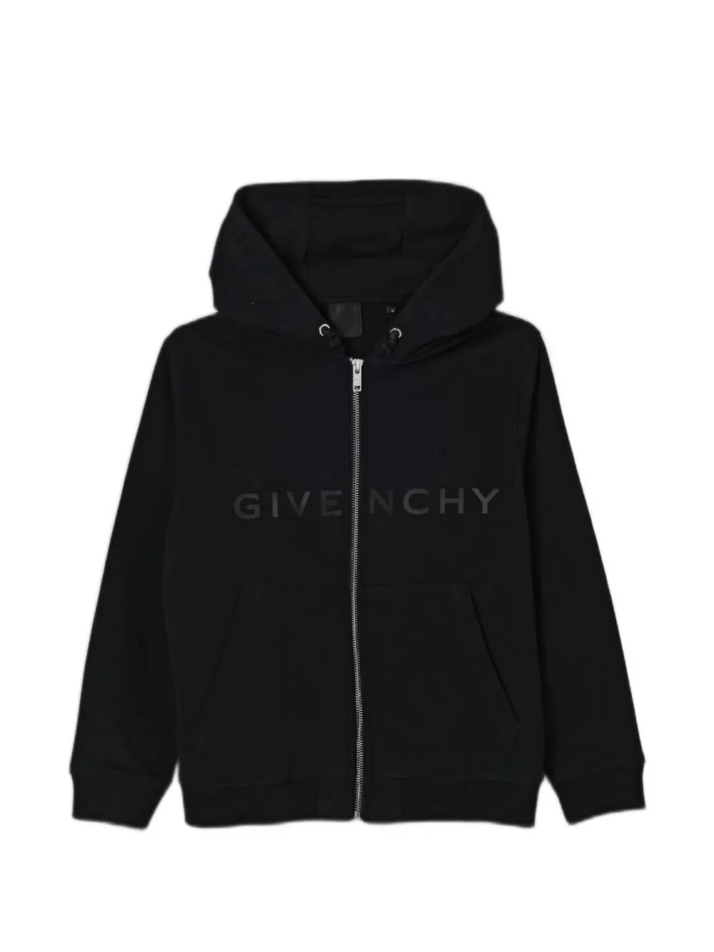 Givenchy Kids logo-print zip-up hoodie - Nero