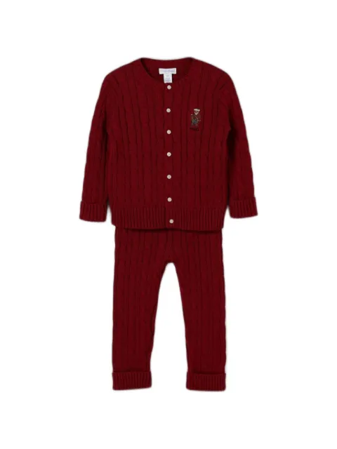 POLO RALPH LAUREN KIDS Polo Bear cable-knit trouser set