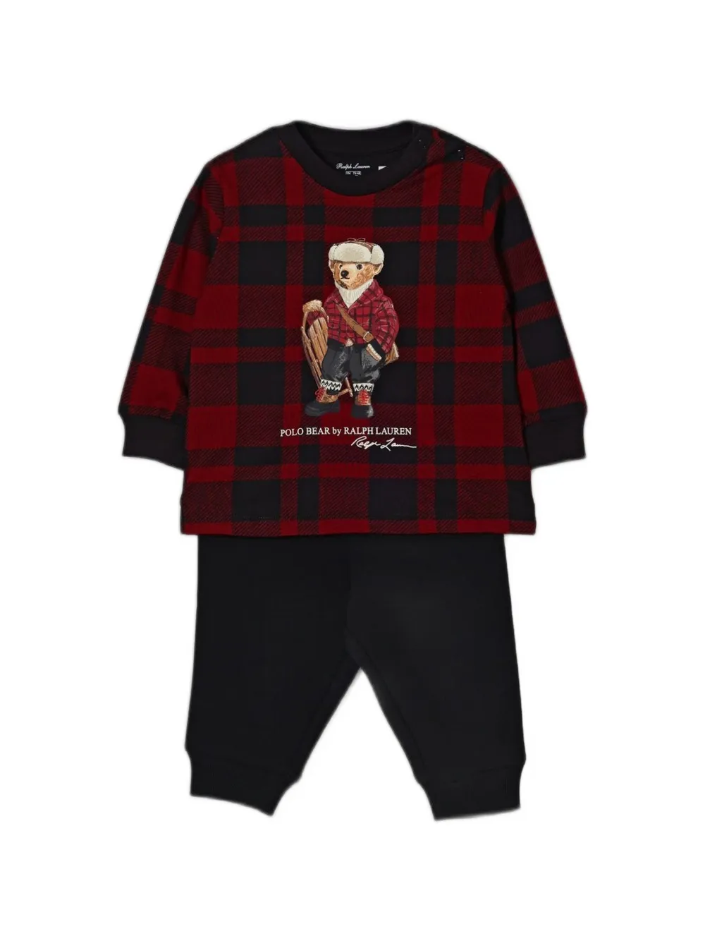 POLO RALPH LAUREN KIDS Polo Bear tracksuit set (set of two) - Nero