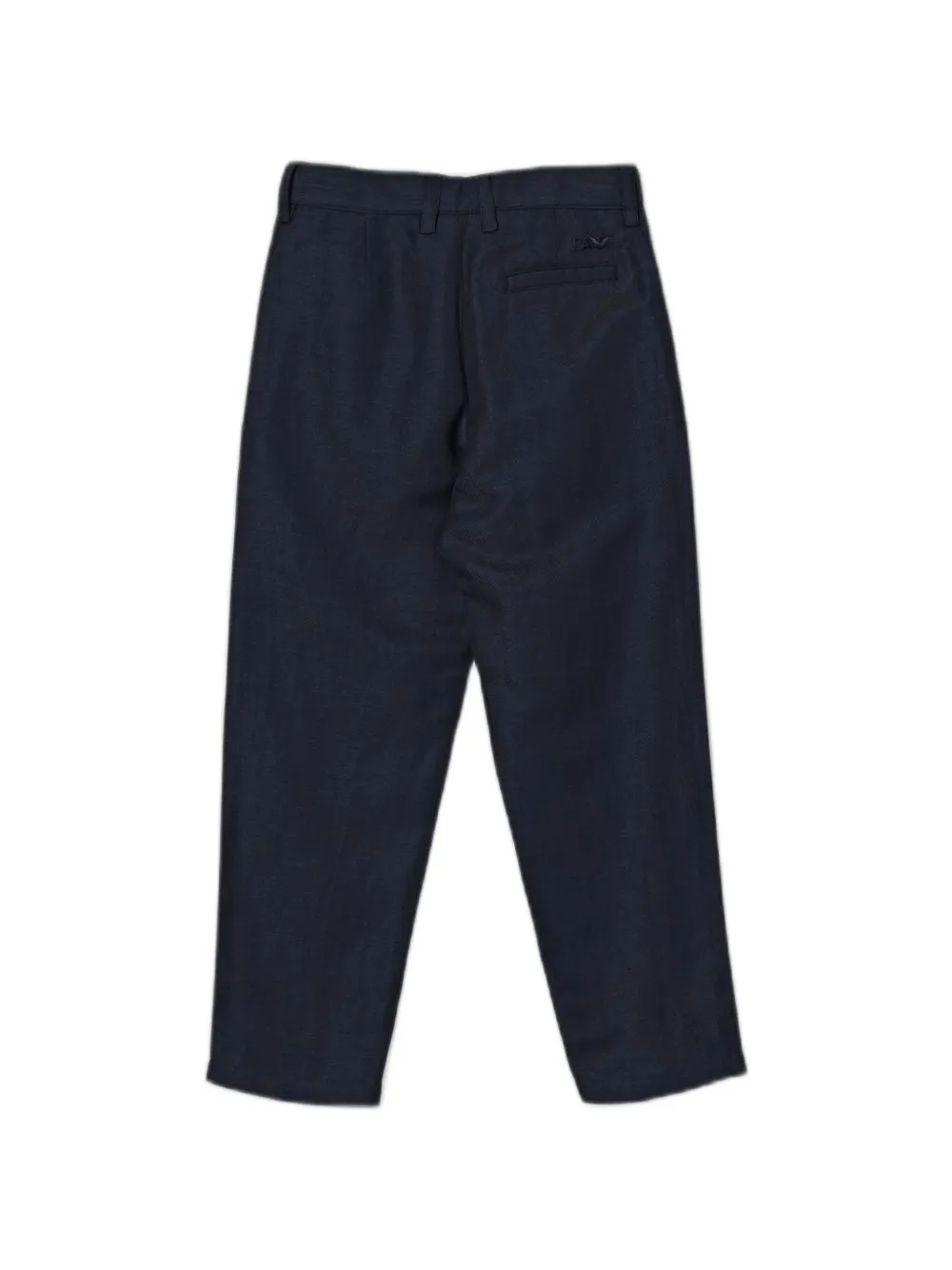 Emporio Armani Kids Chino met geborduurd logo Blauw