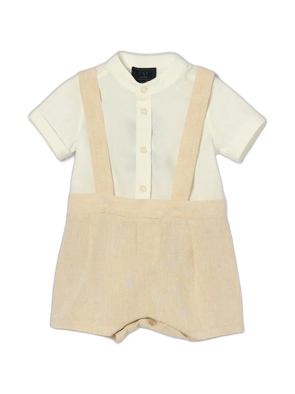 Fay Kids dungaree-style shorts tracksuit - Toni neutri