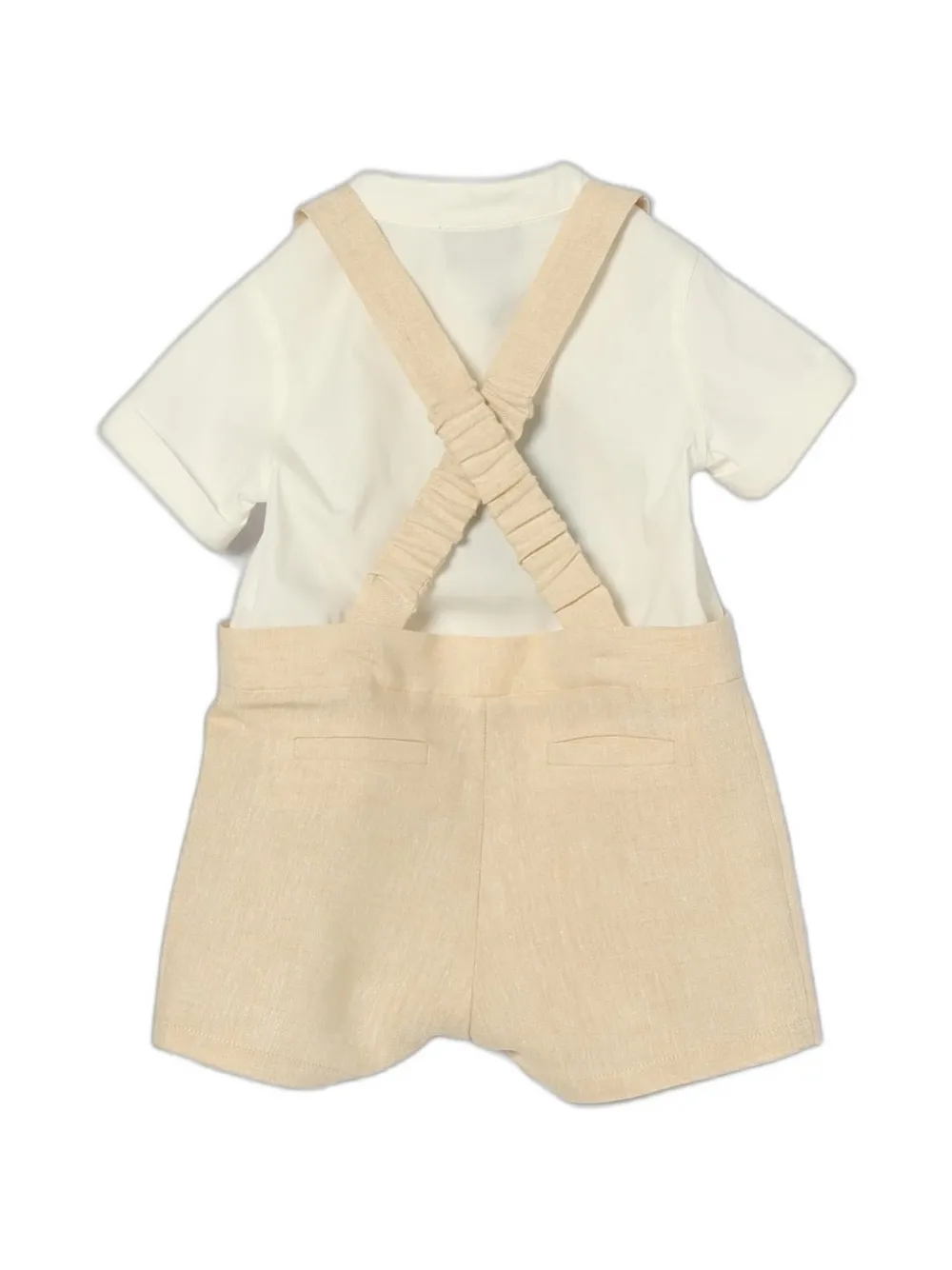 Fay Kids Trainingspak met tuinbroek-stijl Beige