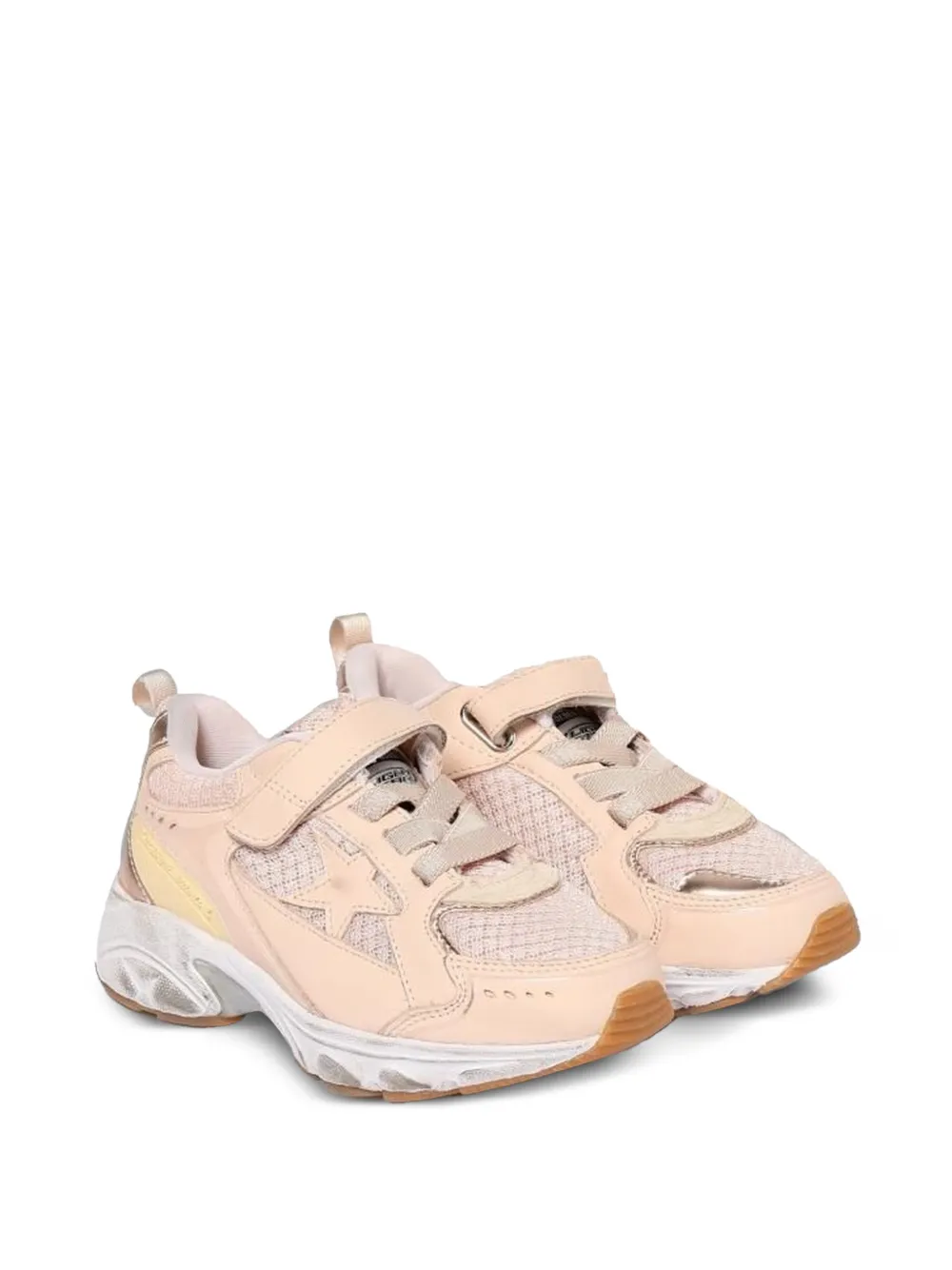 Golden Goose Kids Lightstar touch-strap sneakers Roze