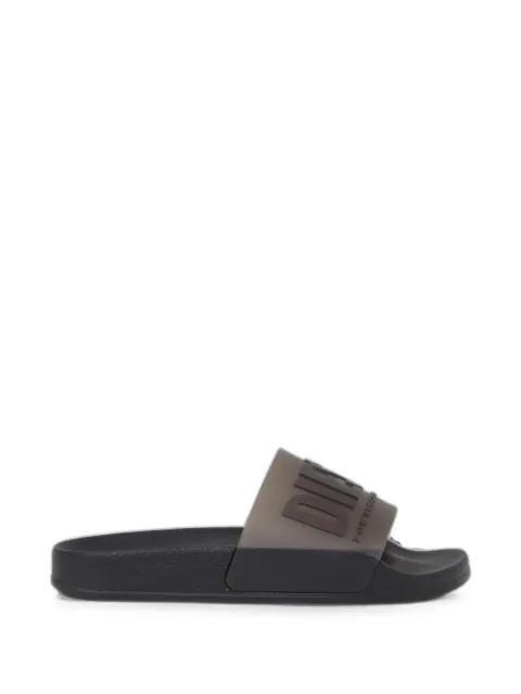 Diesel Kids logo-embossed slides
