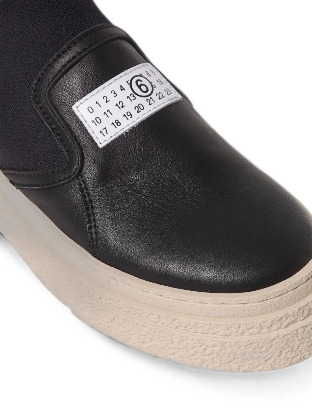 MM6 Maison Margiela Kids Leren soksneakers Zwart
