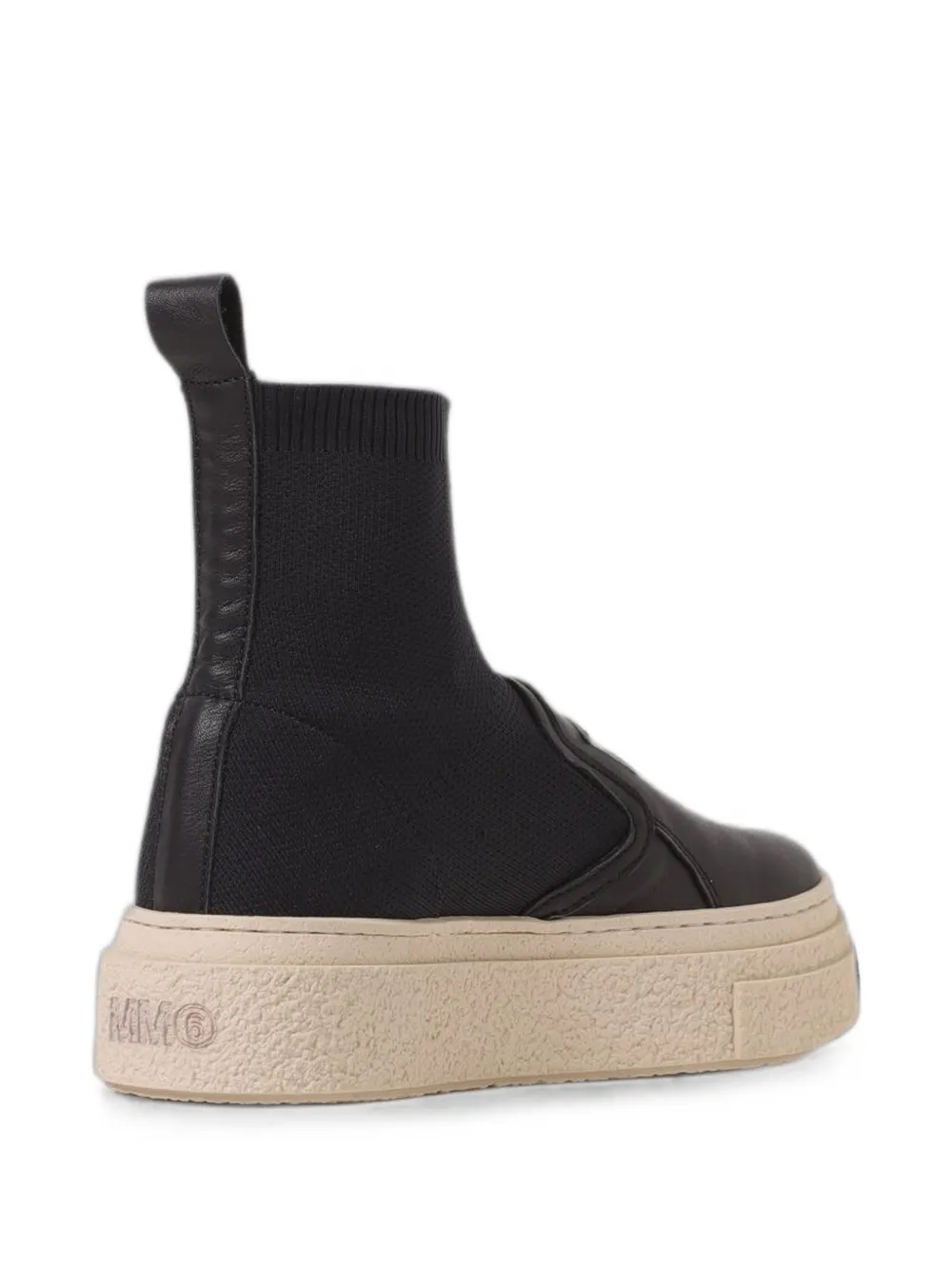 MM6 Maison Margiela Kids Leren soksneakers Zwart
