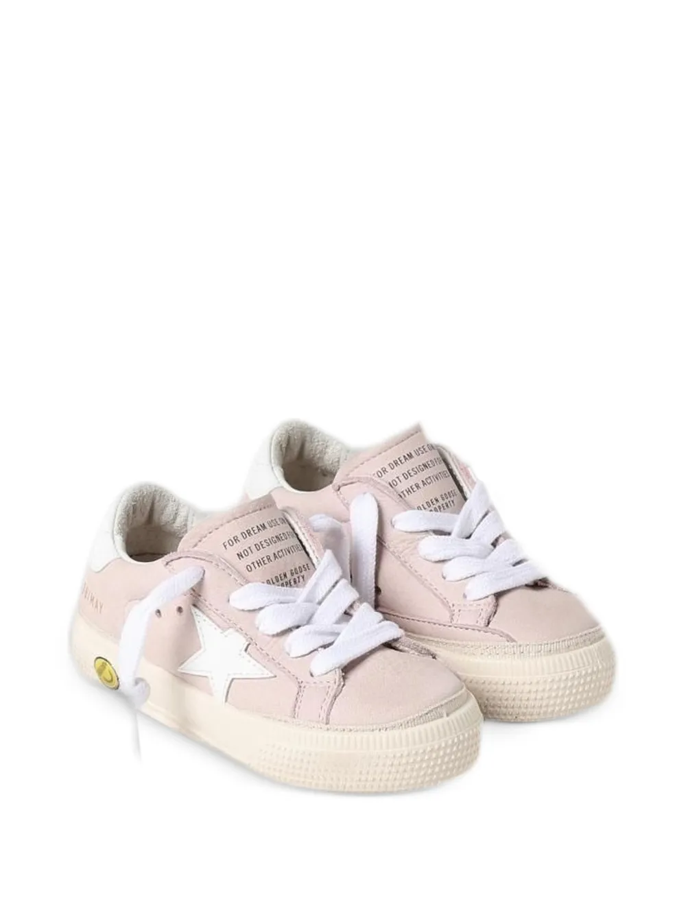 Golden Goose Kids May leather sneakers Roze