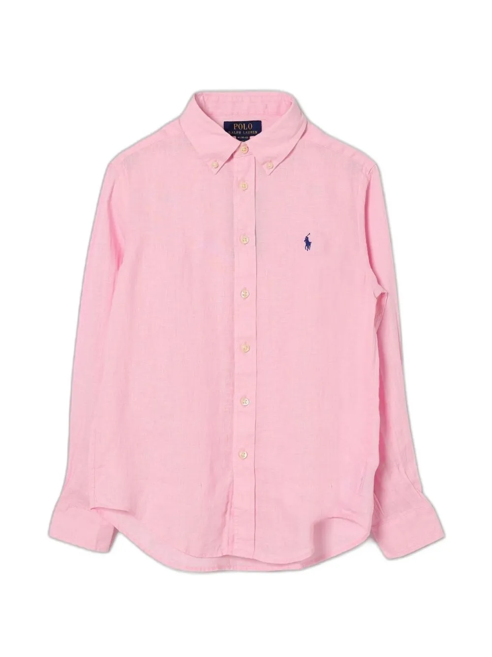 POLO RALPH LAUREN KIDS button-down linen shirt - Rosa