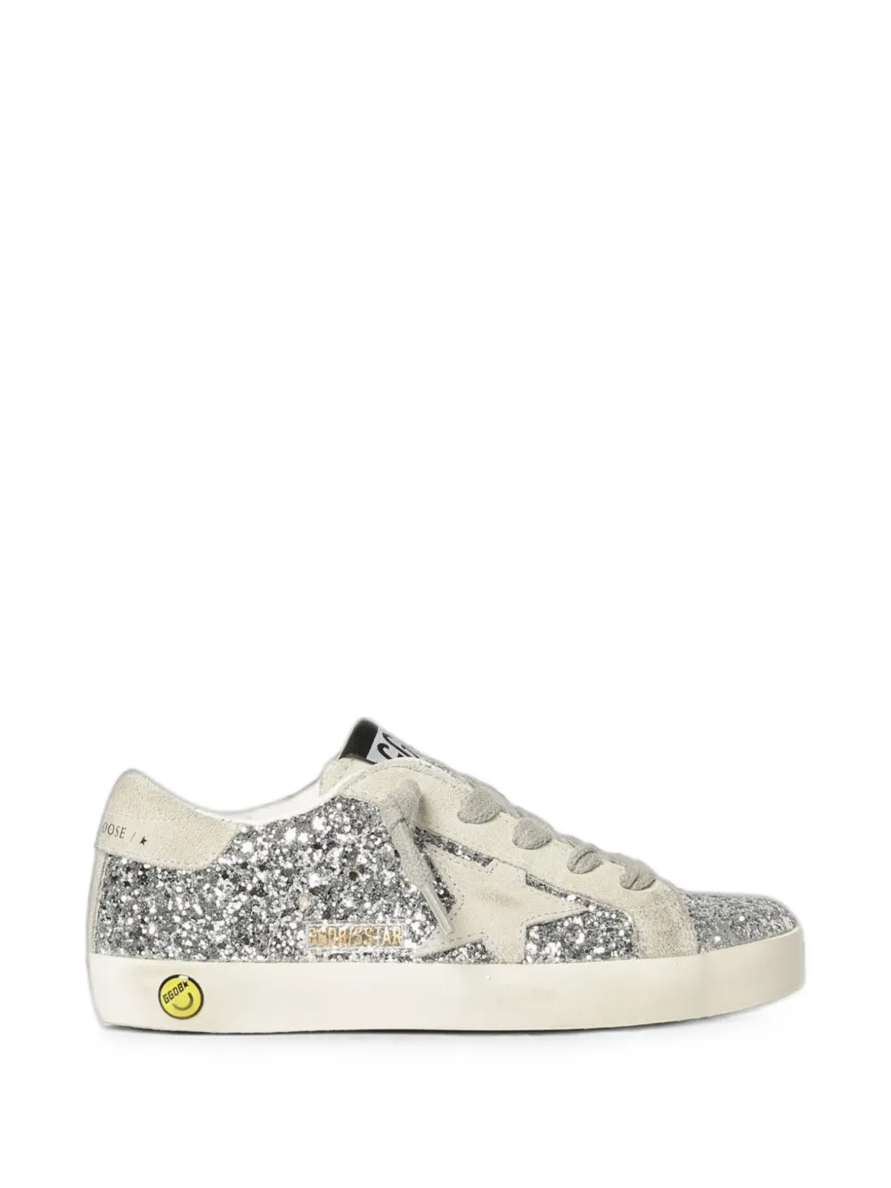 Golden Goose Kids Super-Star Young glitter sneakers - Argento