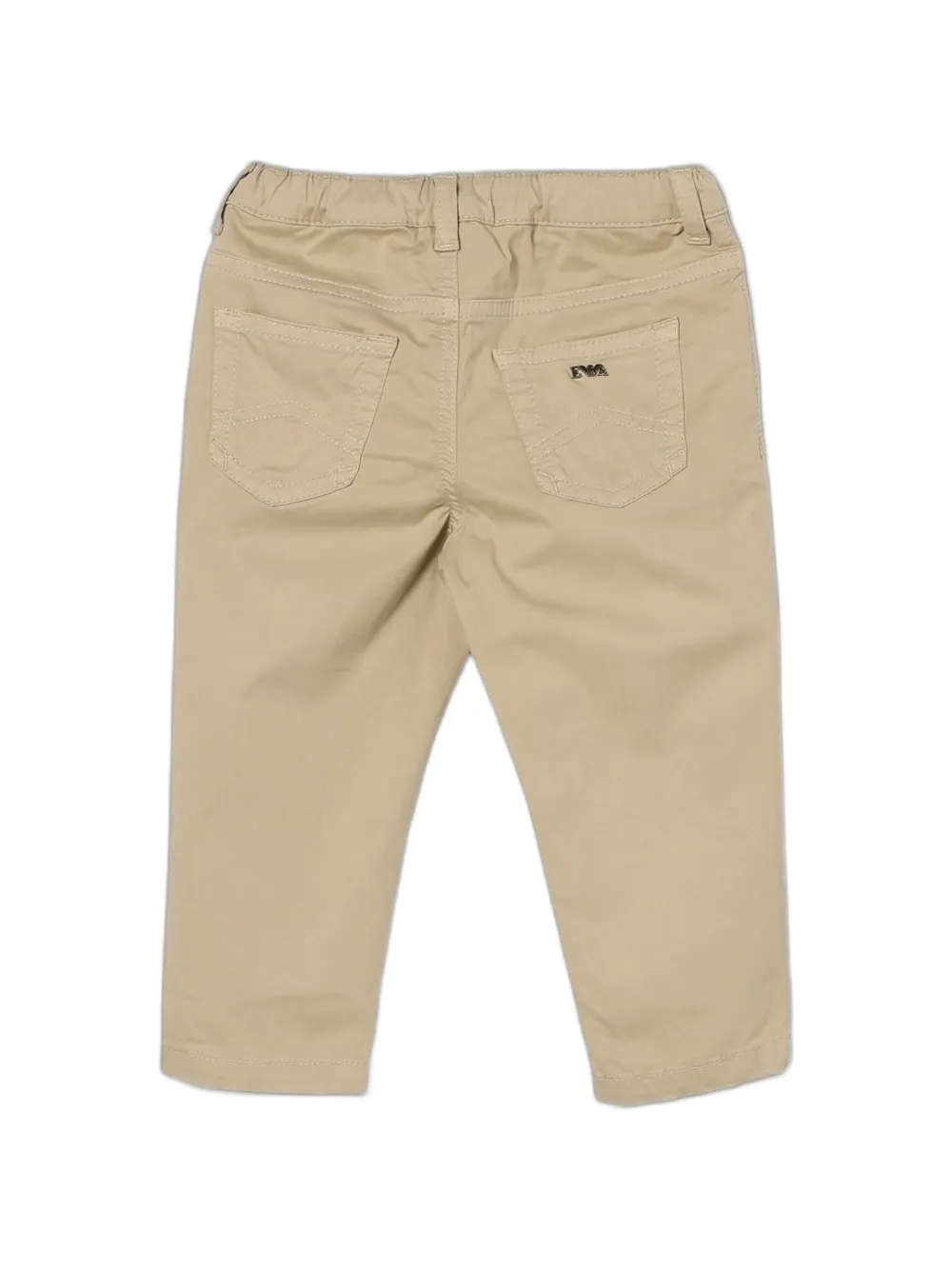 Emporio Armani Kids Straight broek Beige