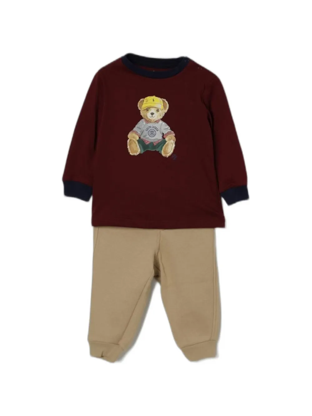 POLO RALPH LAUREN KIDS Polo Bear T-shirt and trouser set - Rosso