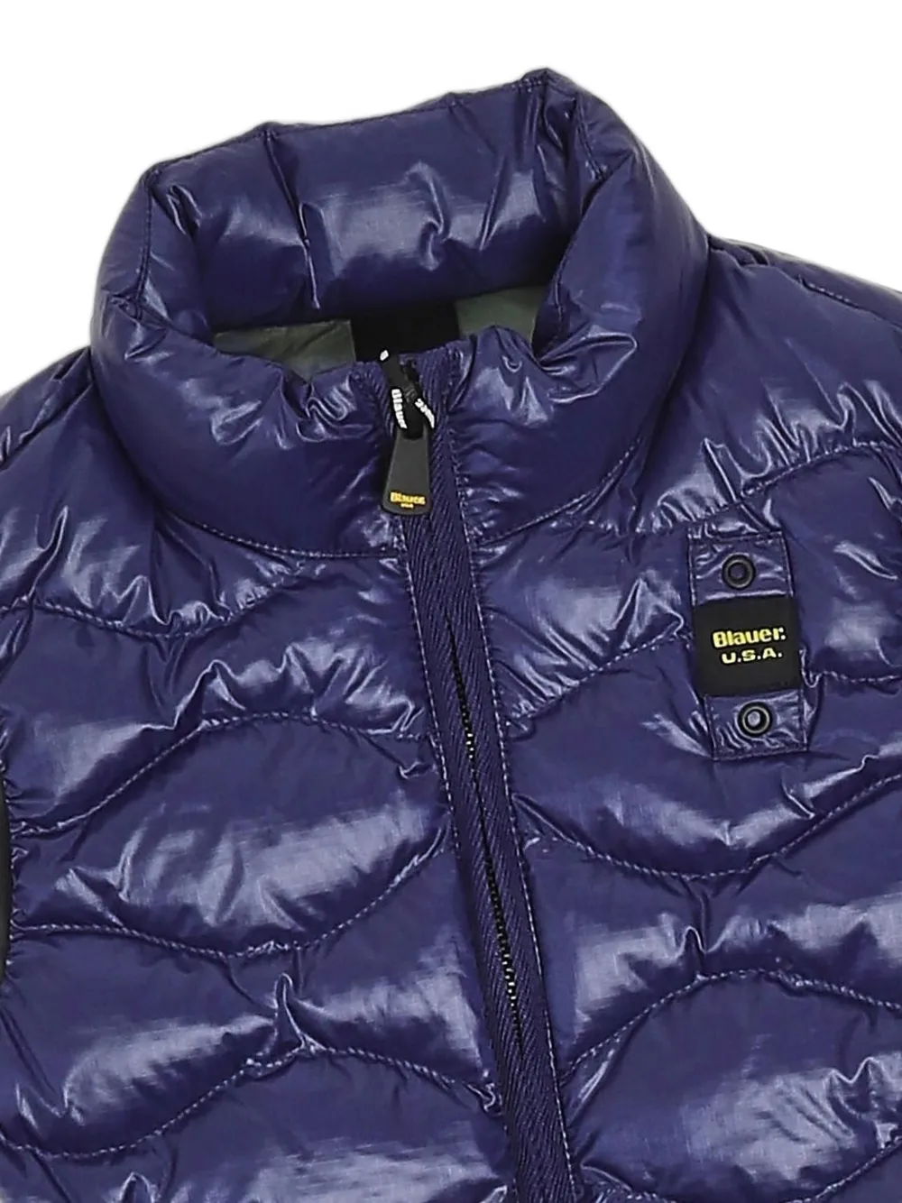 Blauer Danny gewatteerde bodywarmer met logo-patch Blauw