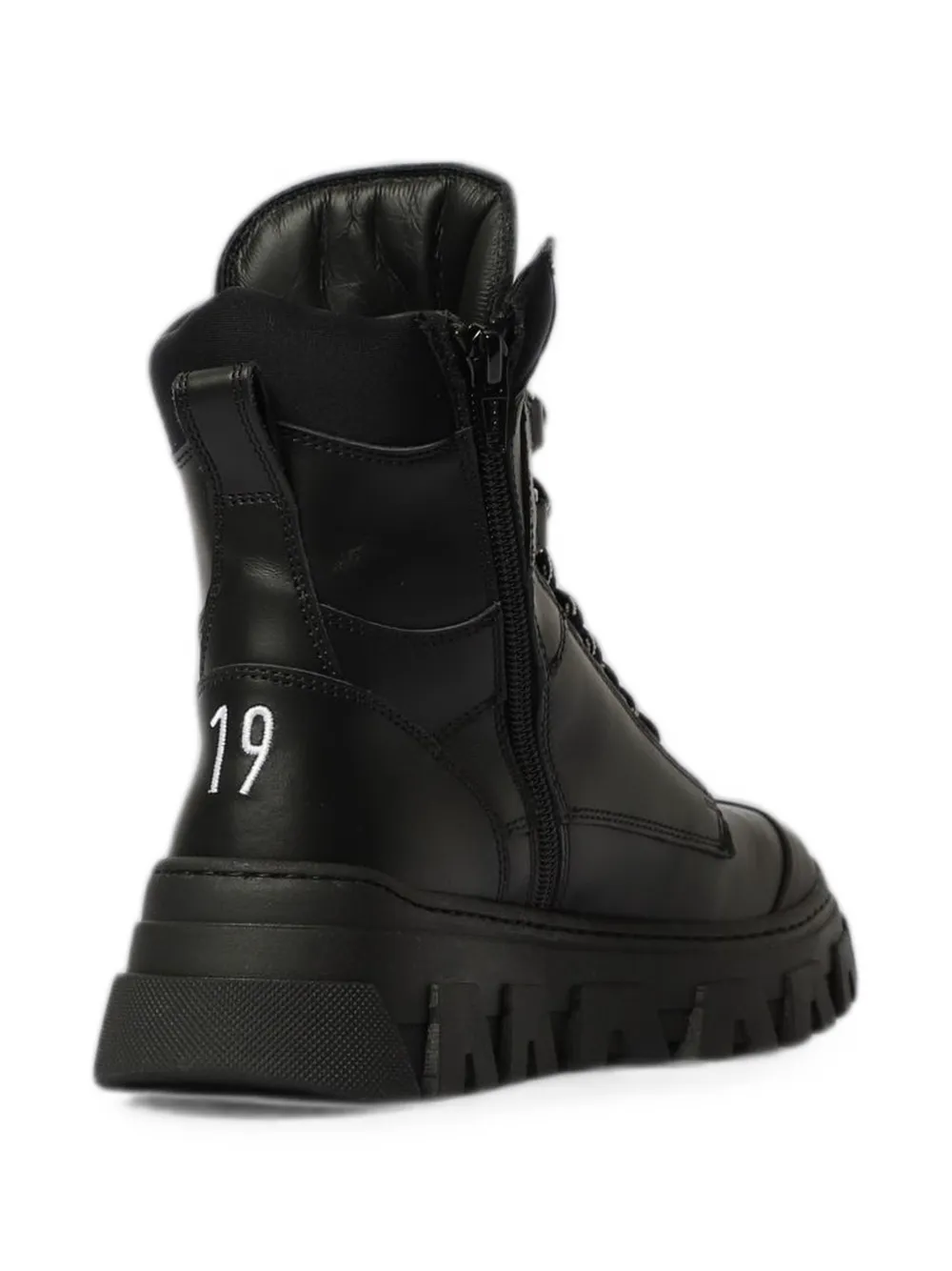 DSQUARED2 KIDS lace-up leather boots Zwart
