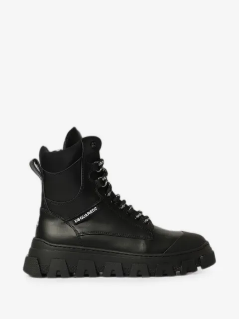 DSQUARED2 KIDS lace-up leather boots