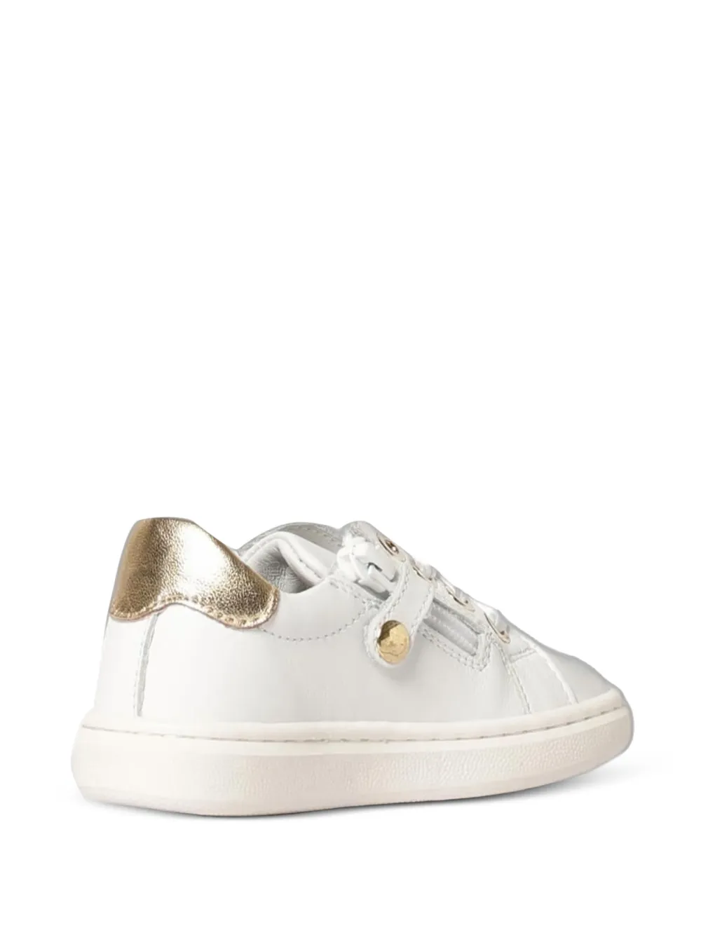 Elisabetta Franchi Kids logo-embellished leather sneakers Wit