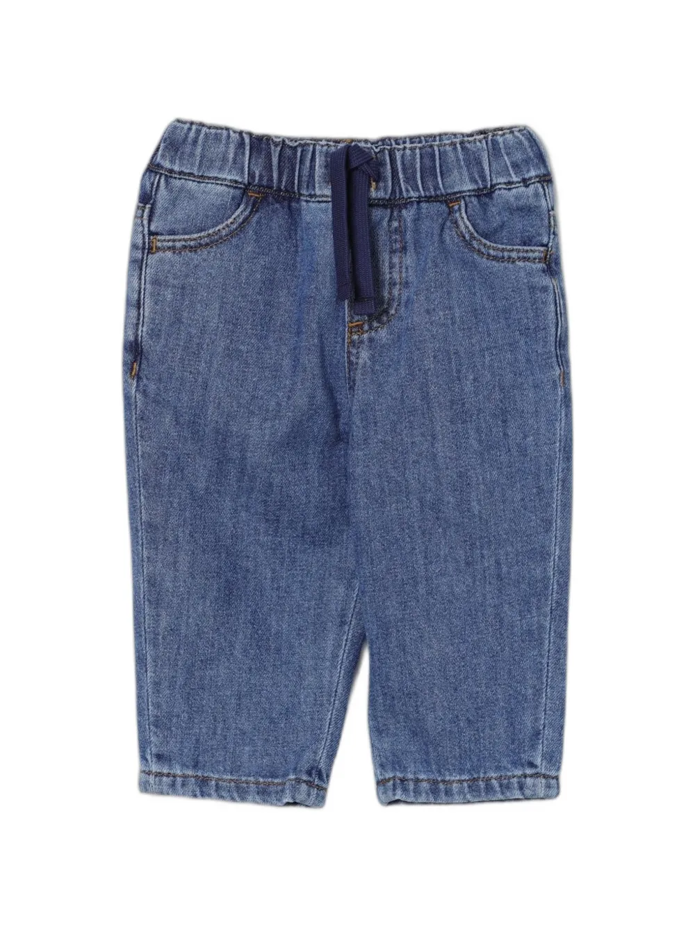 Dolce & Gabbana Kids logo-embroidered drawstring jeans - Blau
